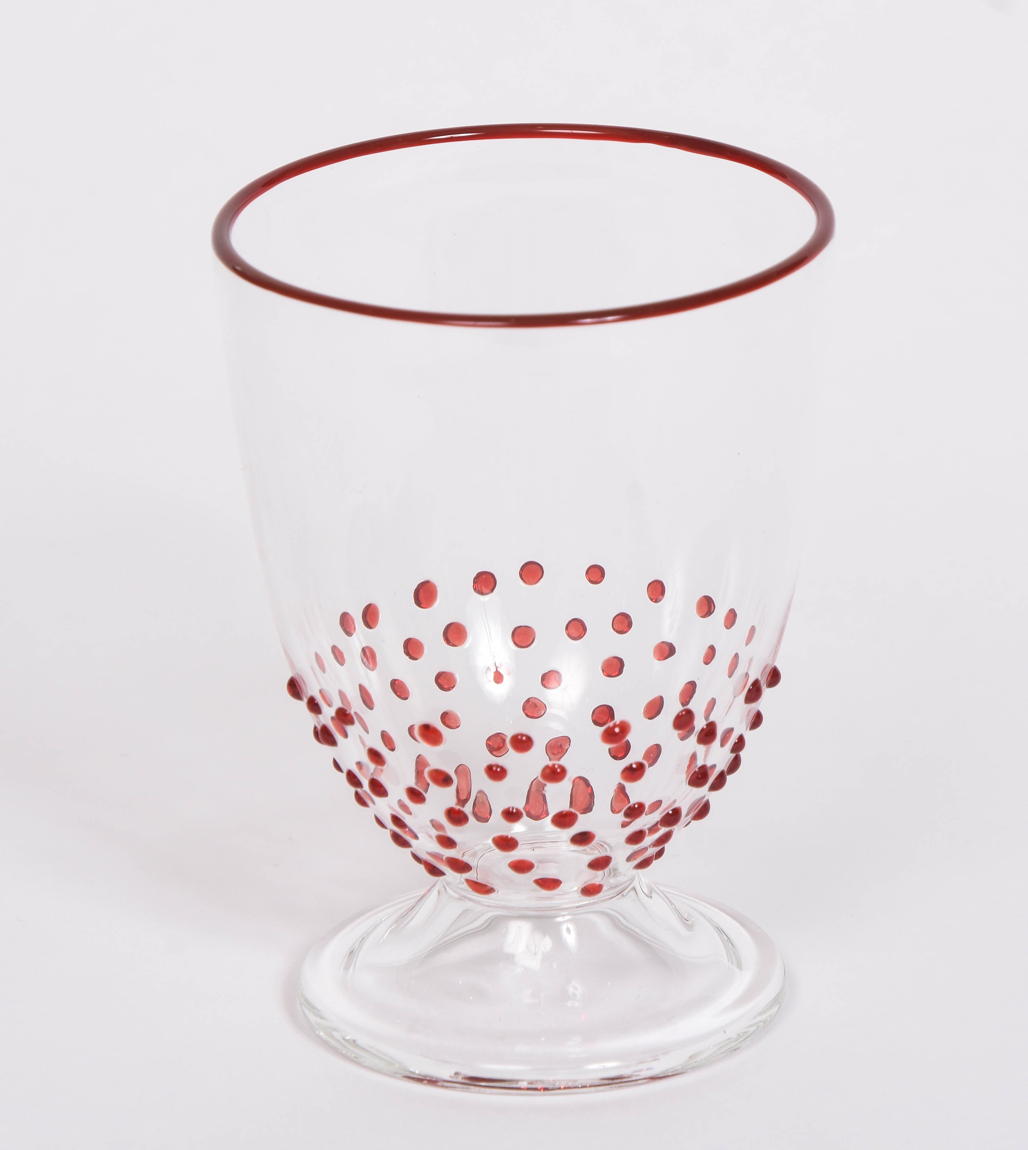 Red Dot Wine Glass