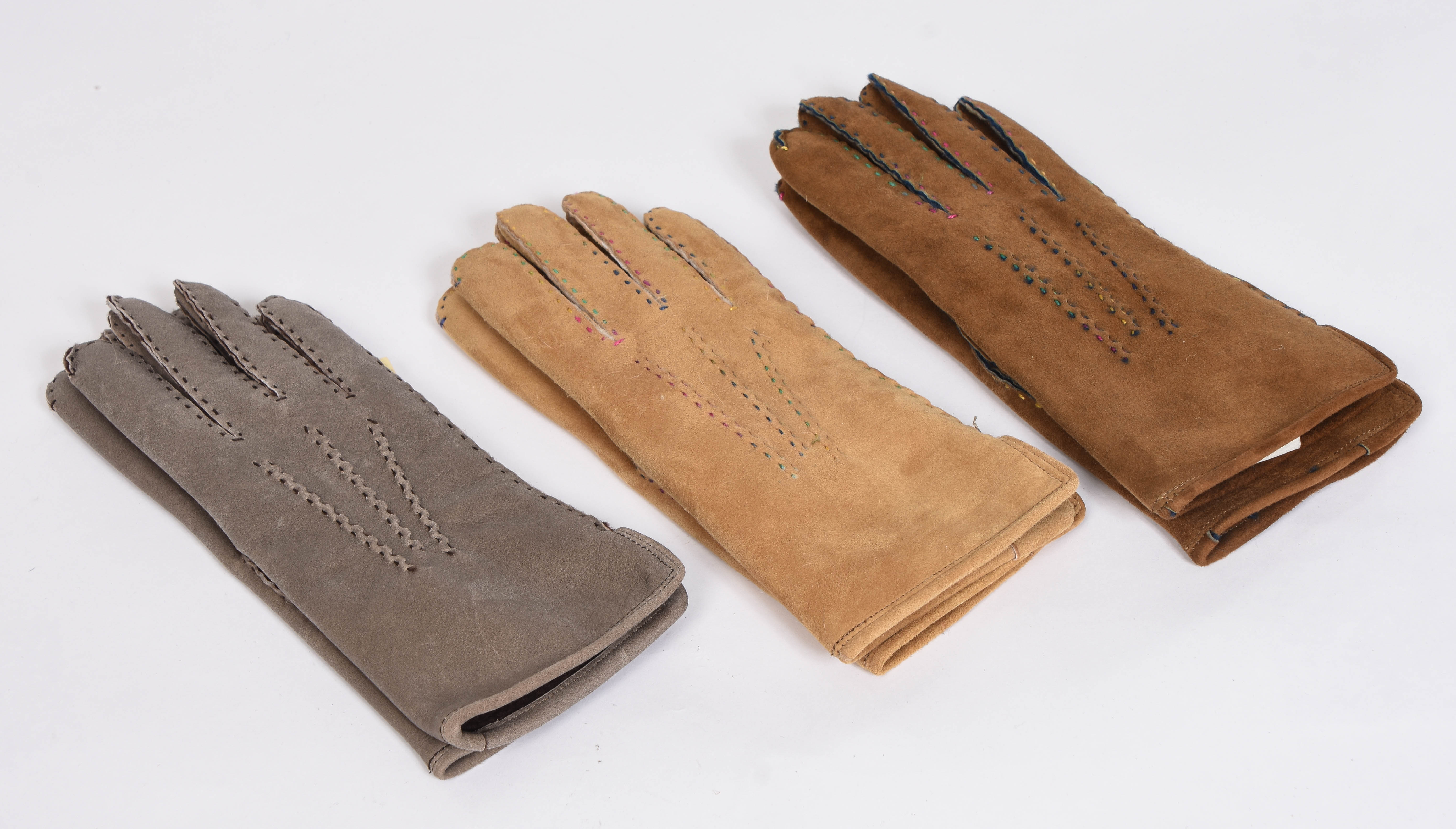 Suede Top Stitch Gloves