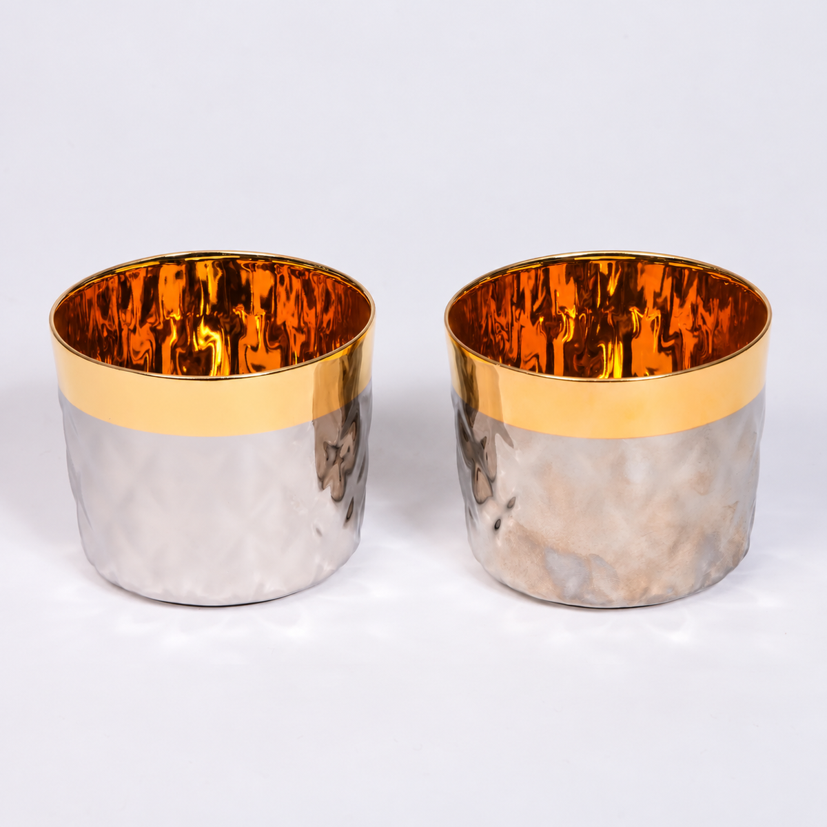 Pair of Sip of Gold Platinum Goblets