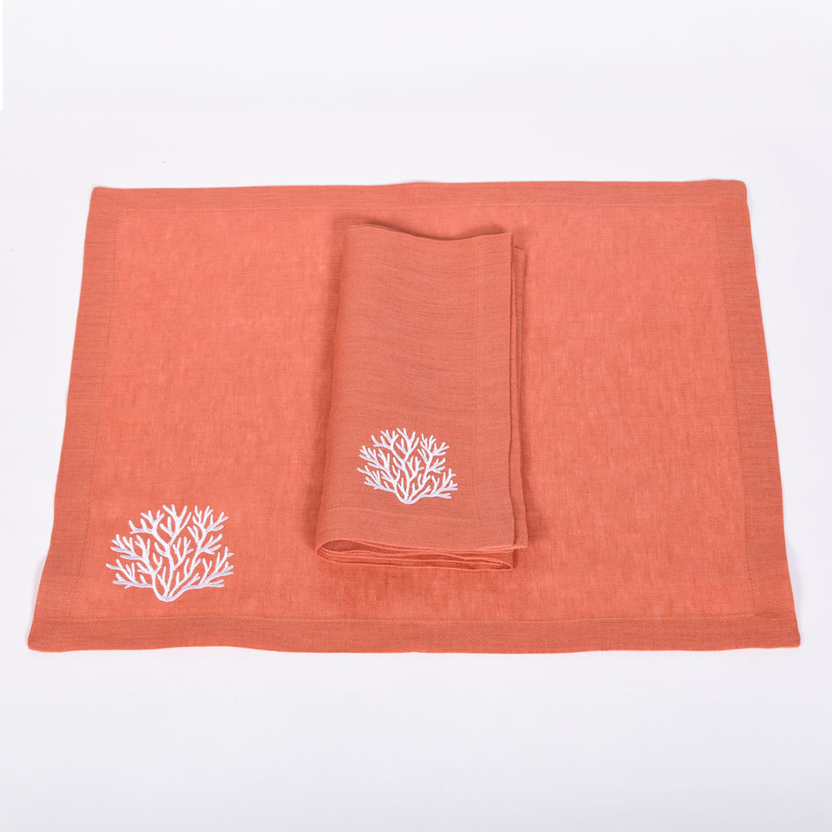 Coral Napkins and Placemats