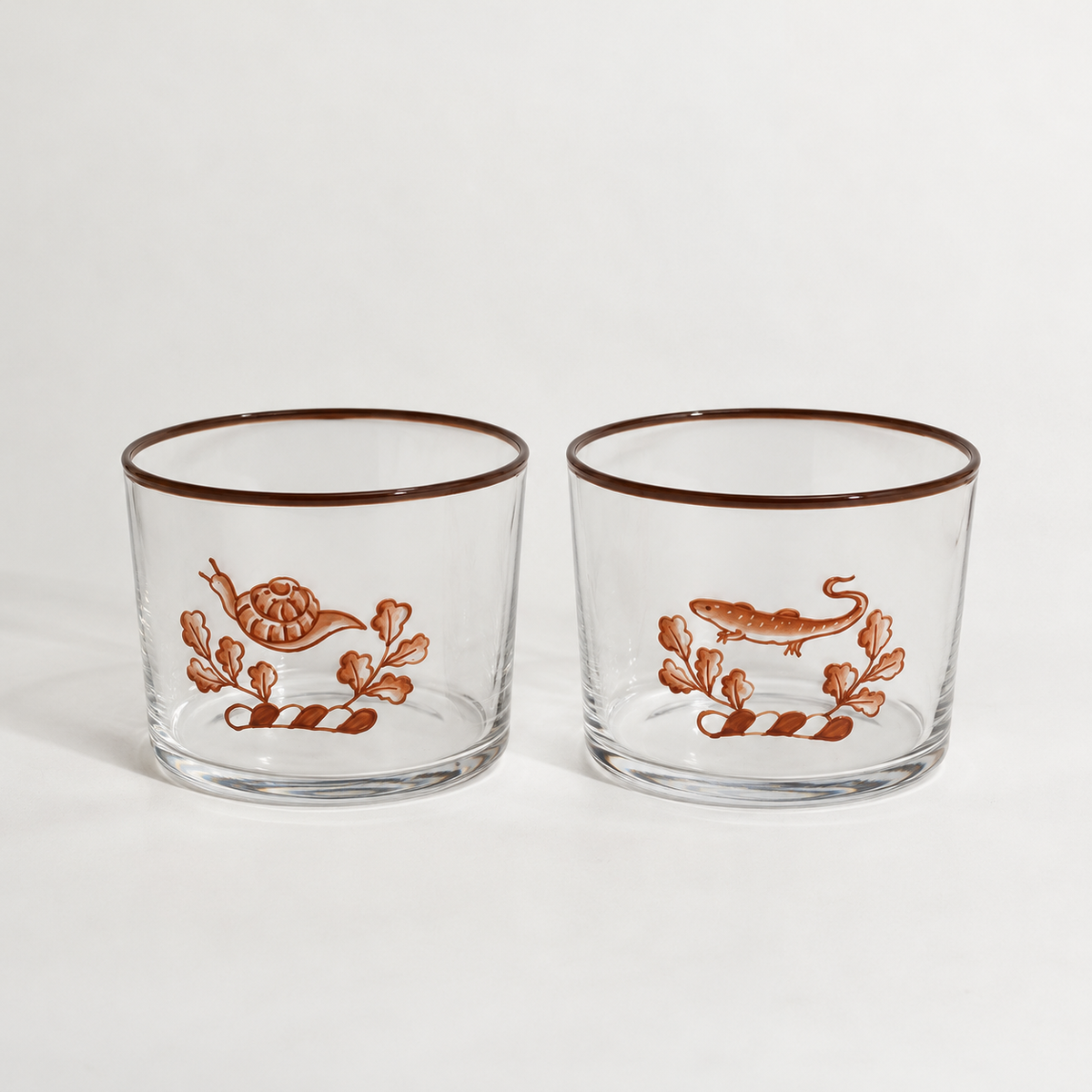 Hand Painted Animal Tumbler - Set of 6