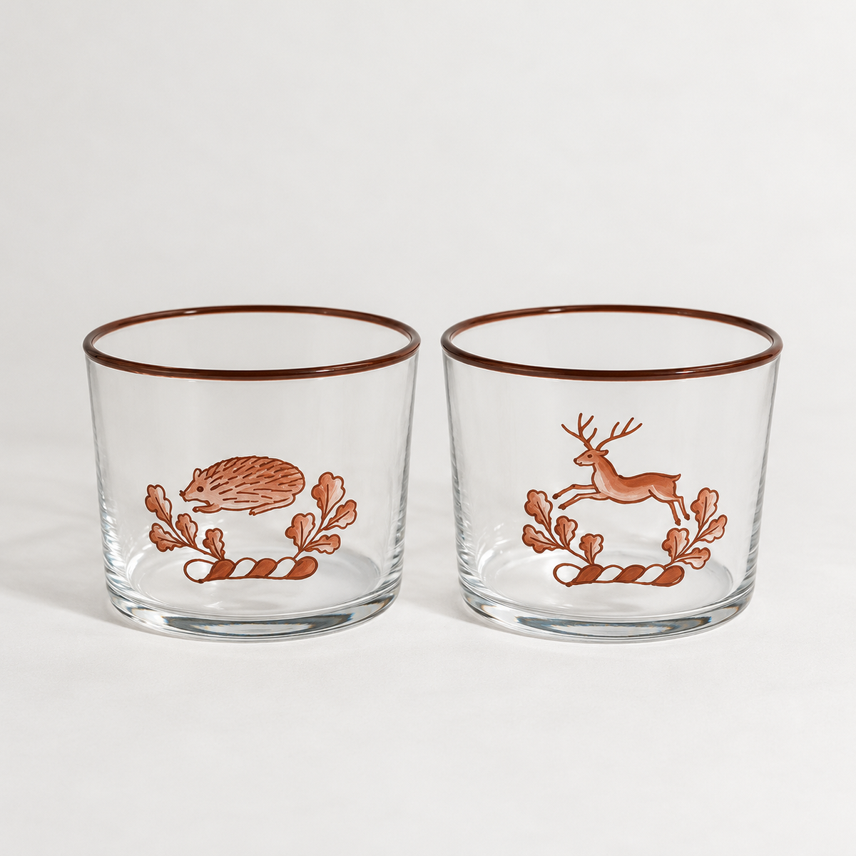 Hand Painted Animal Tumbler - Set of 6