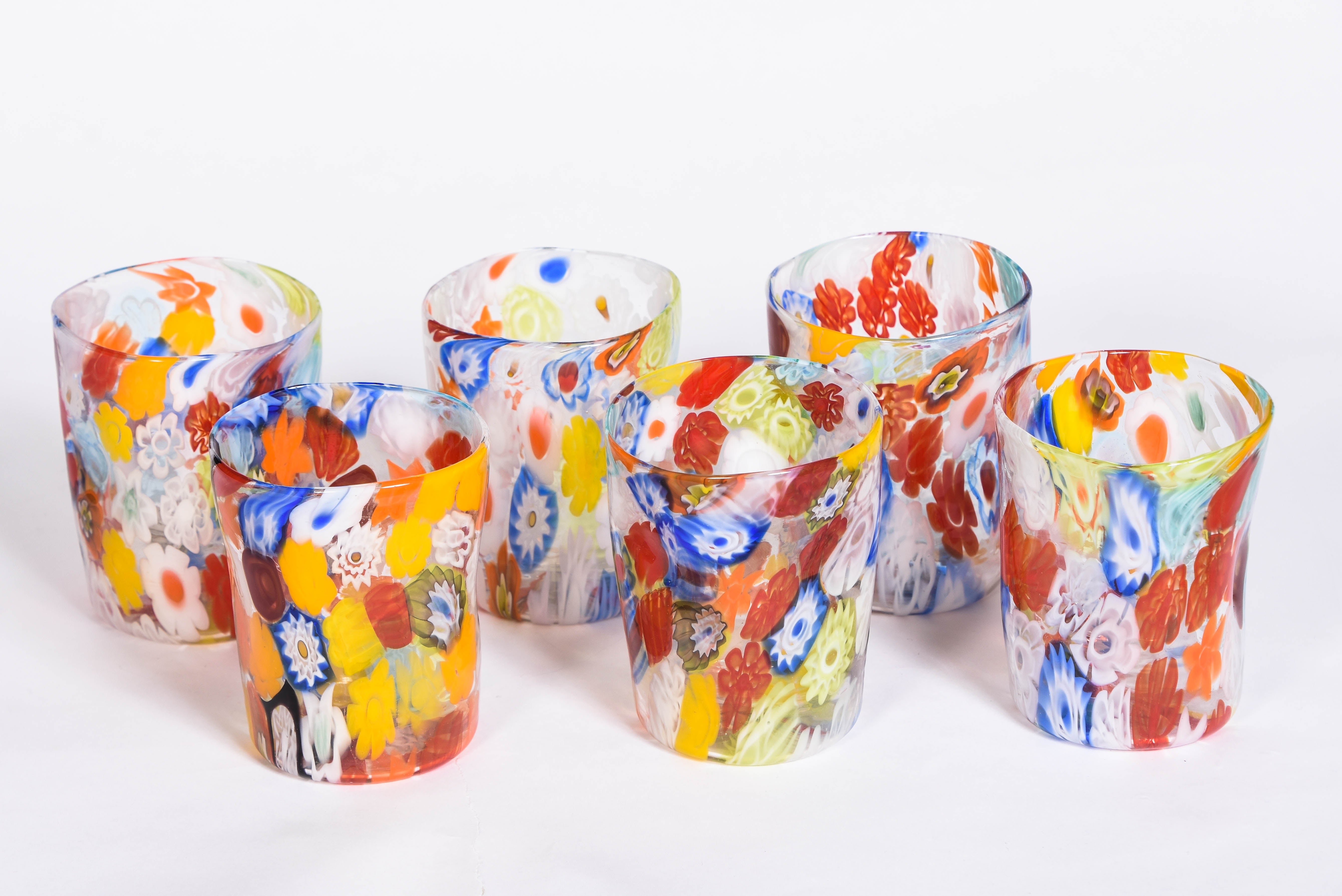 Millefiori Glasses - Set of 6