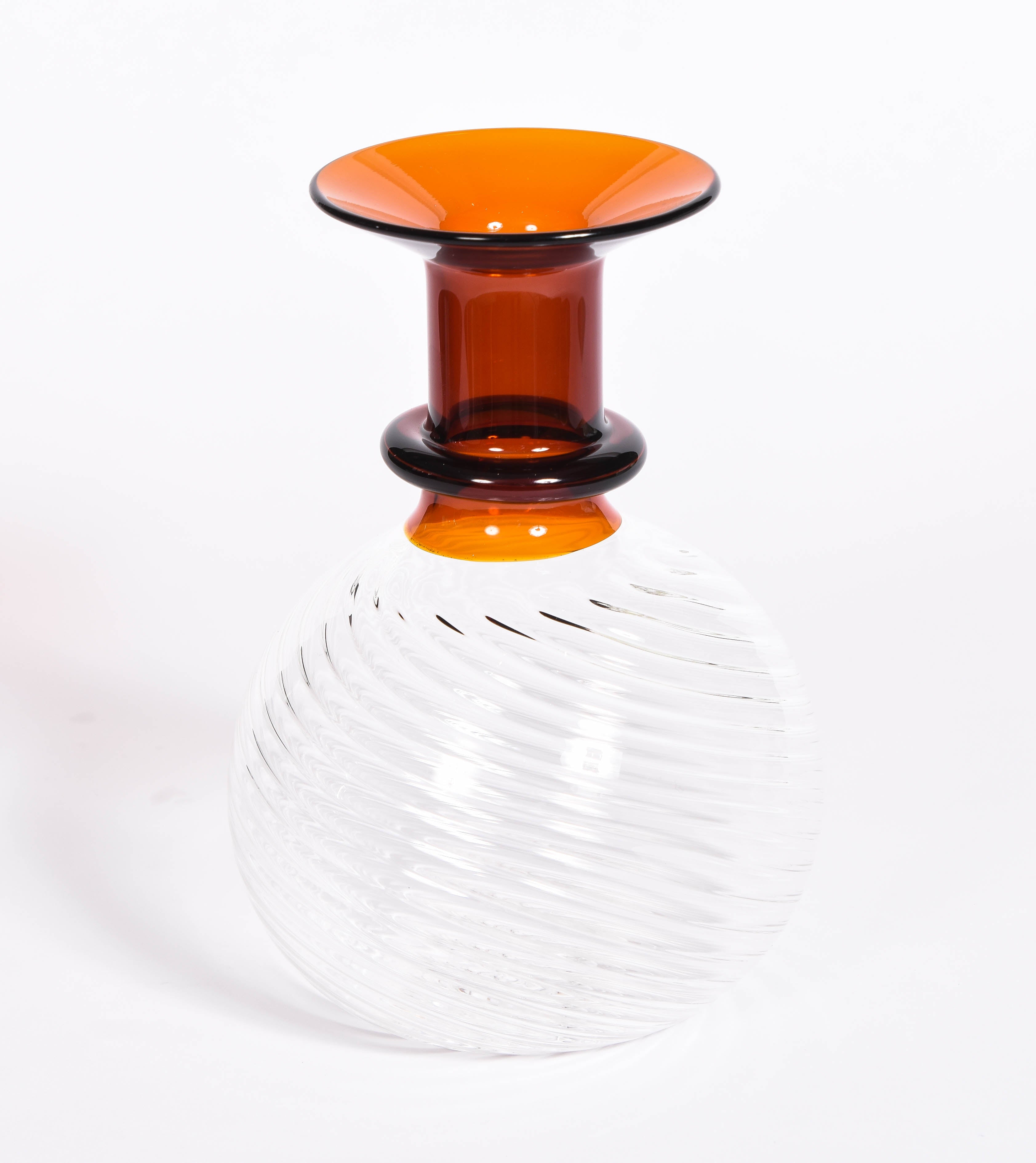 Hand Blown Spiral Bud Vase