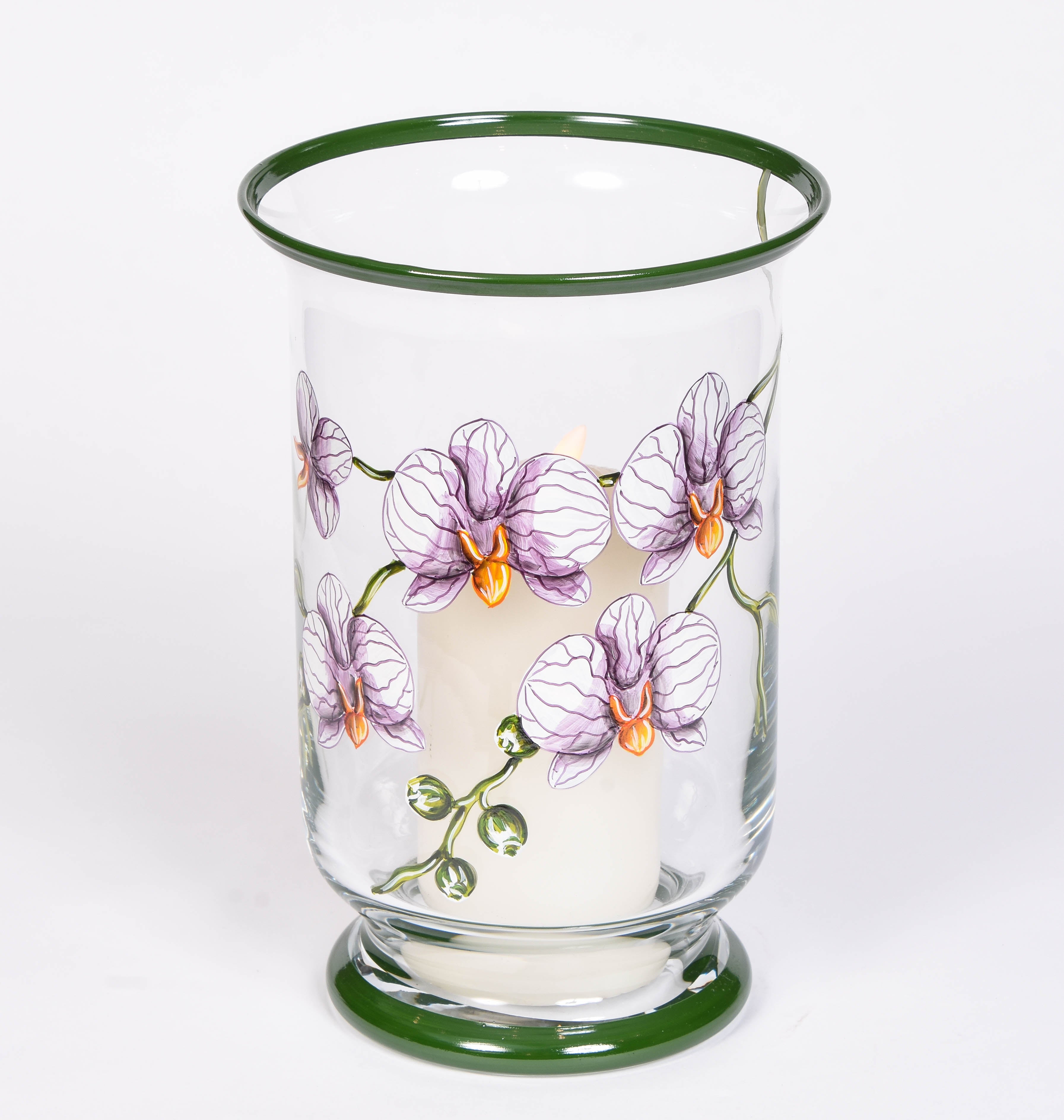 Orchid Hurricane Lamp