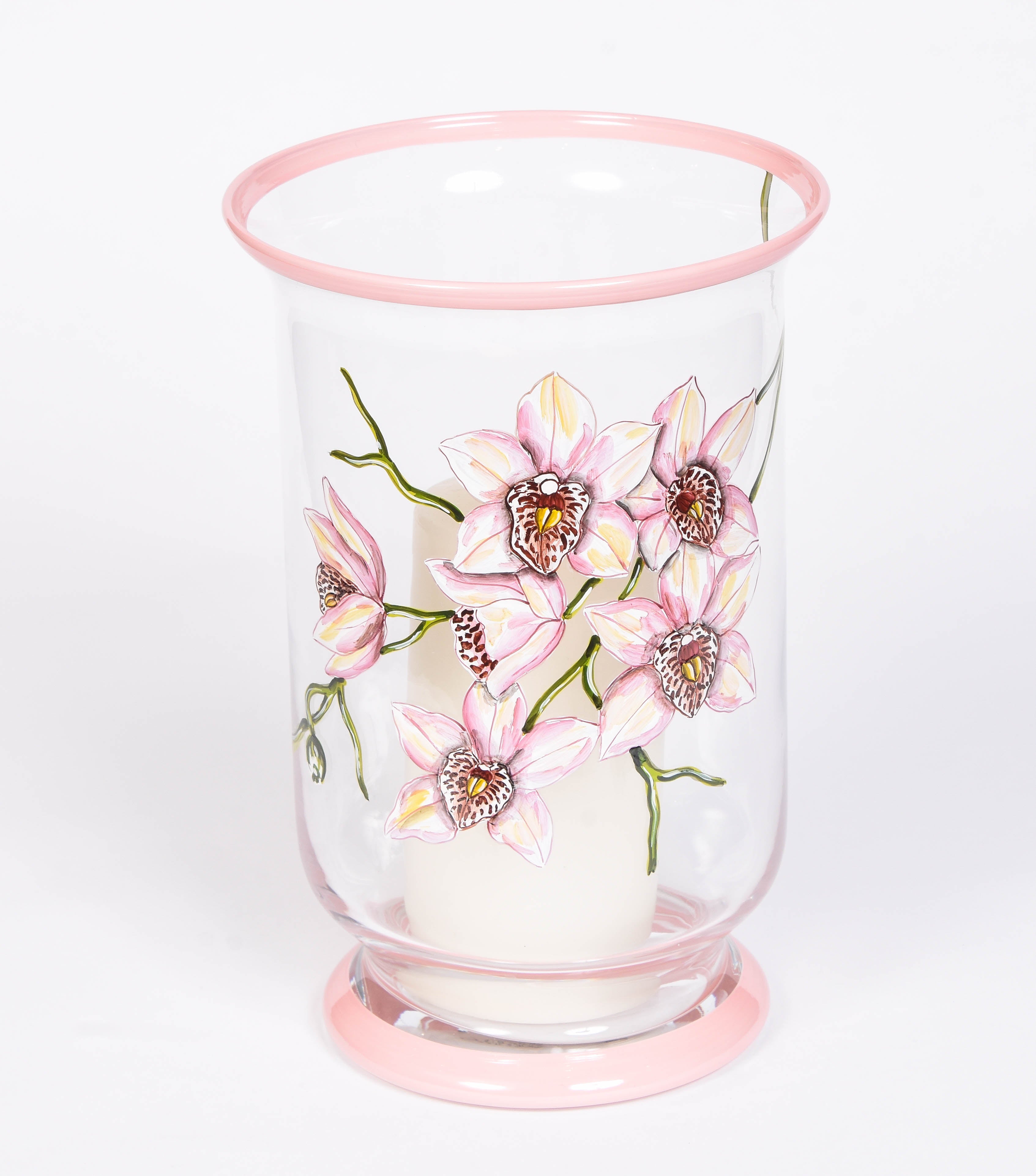 Orchid Hurricane Lamp