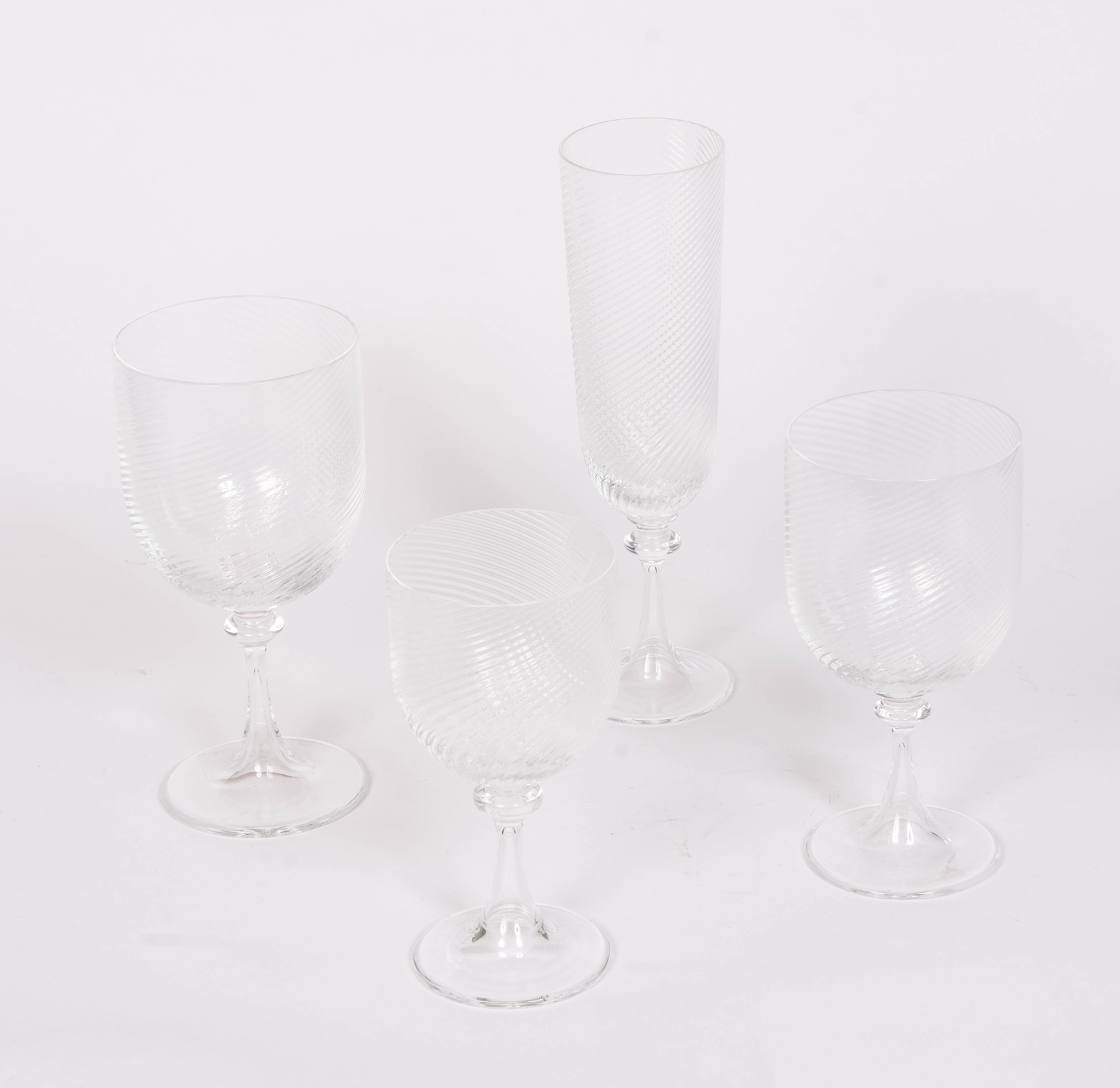 Nason Moretti Clear Twisted Glasses