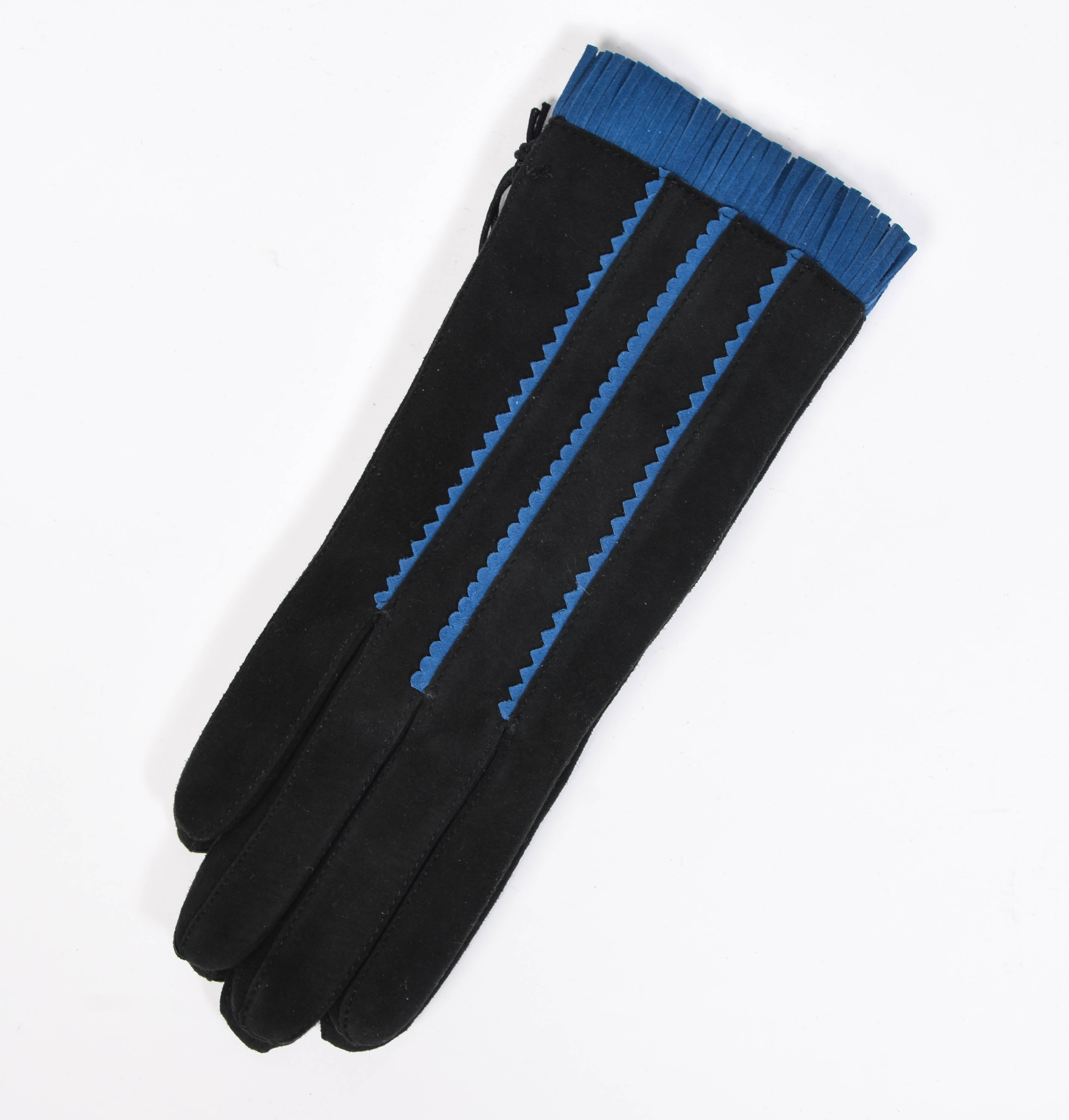 Suede Fringe Gloves