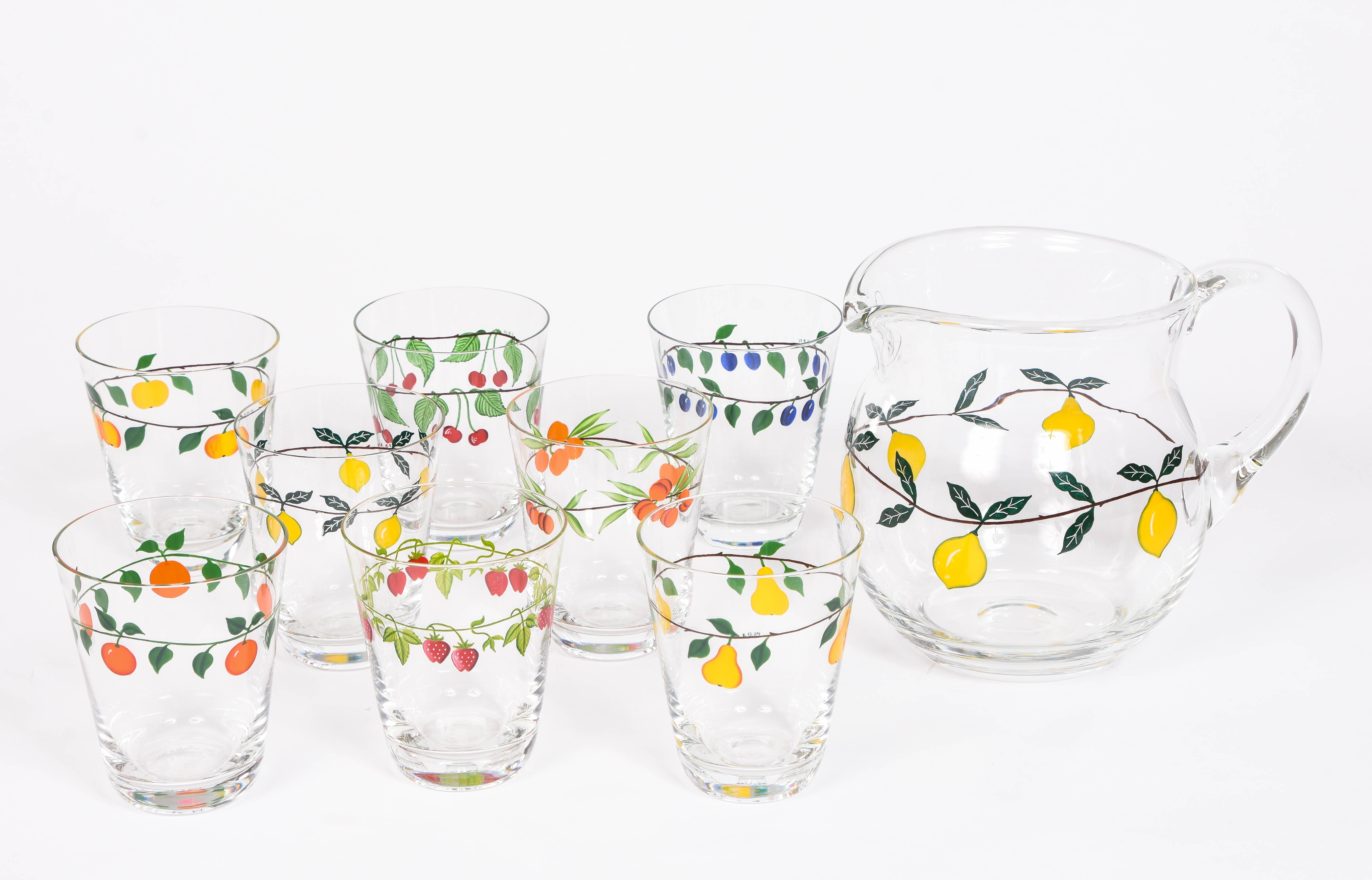 Handpainted Fruit Tumblers