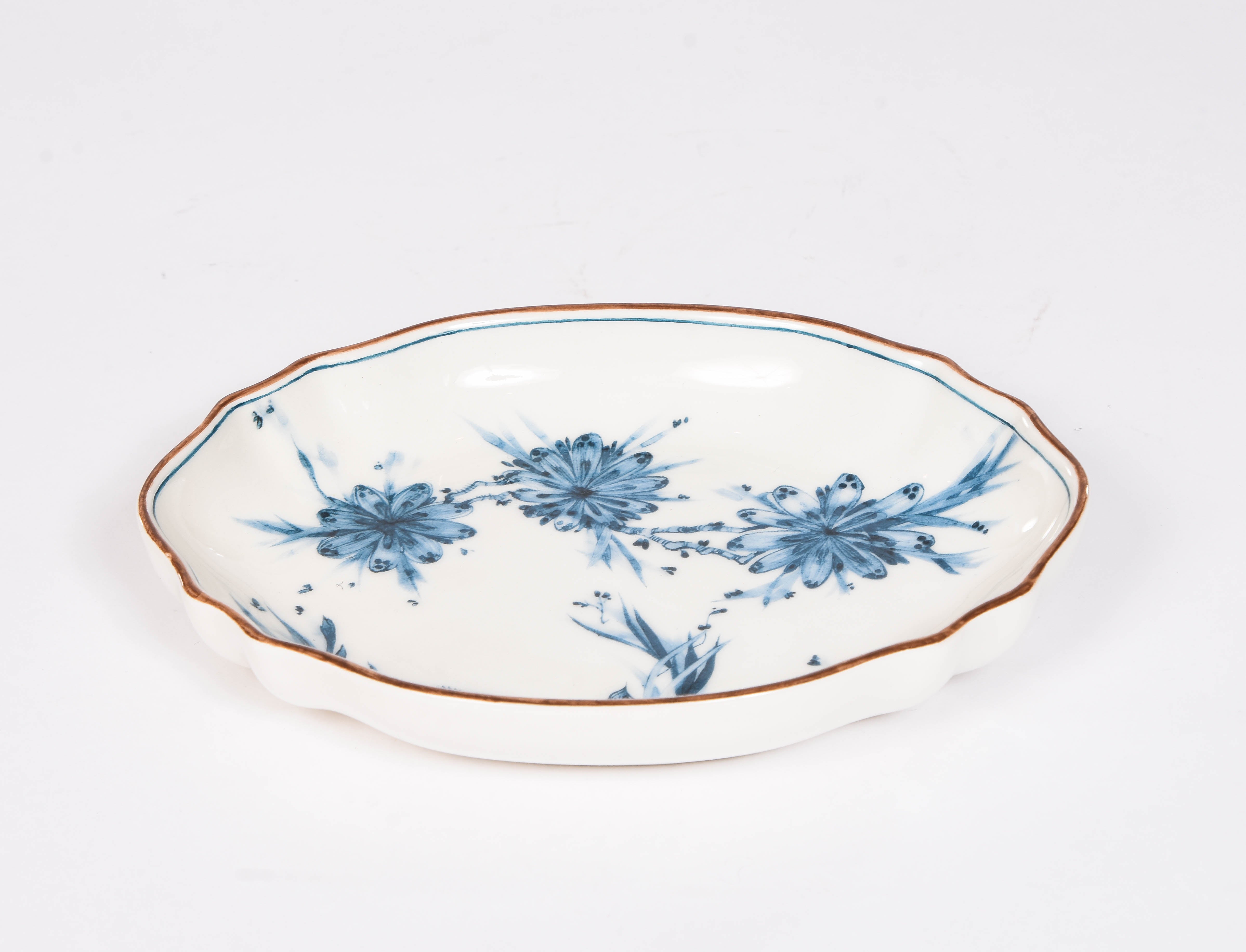Small Rocaille Blue Dish