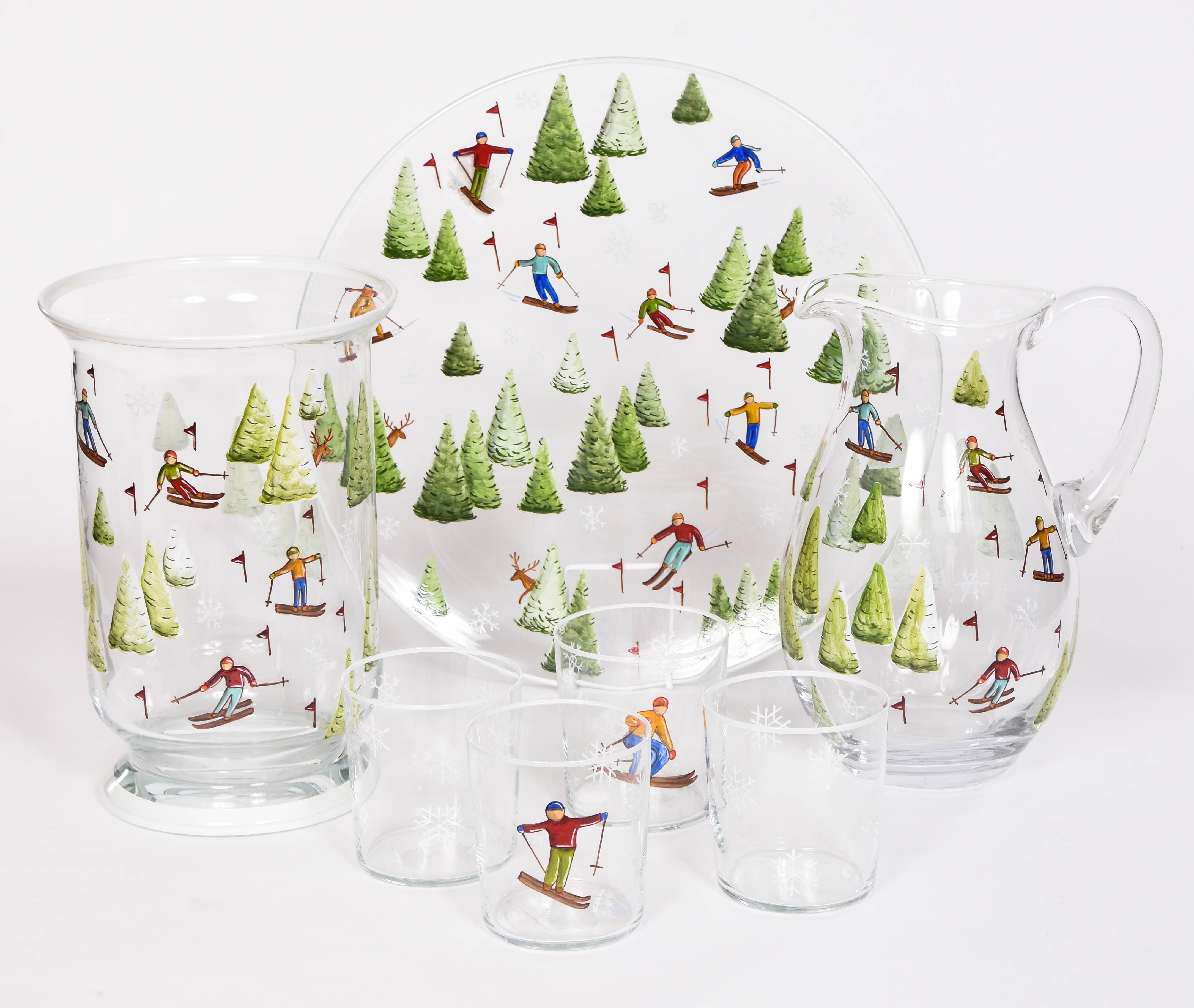 Skiers and Snowflakes Collection