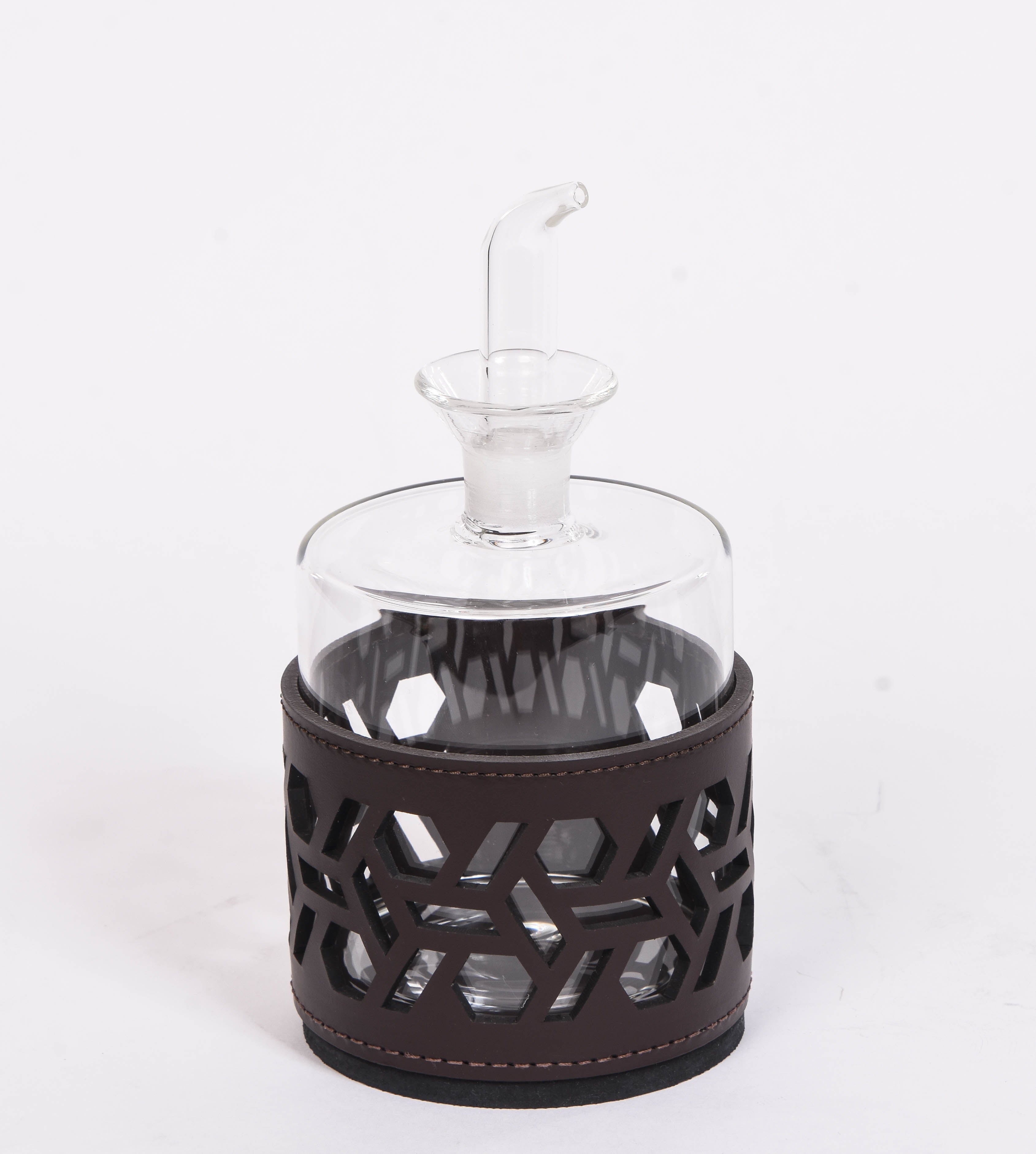Leather Oil and Vinegar Holder