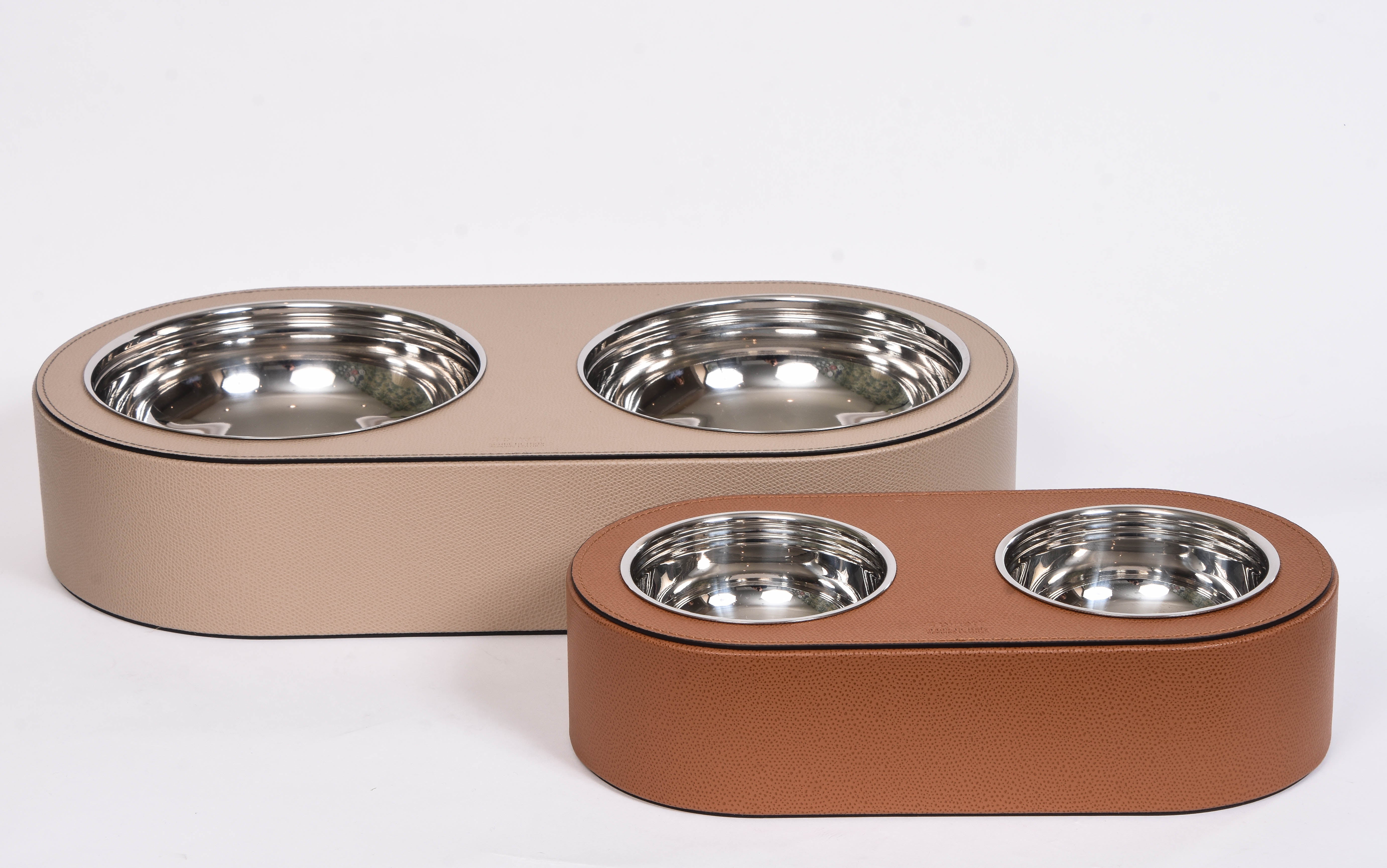 Leather Dog or Cat Bowl