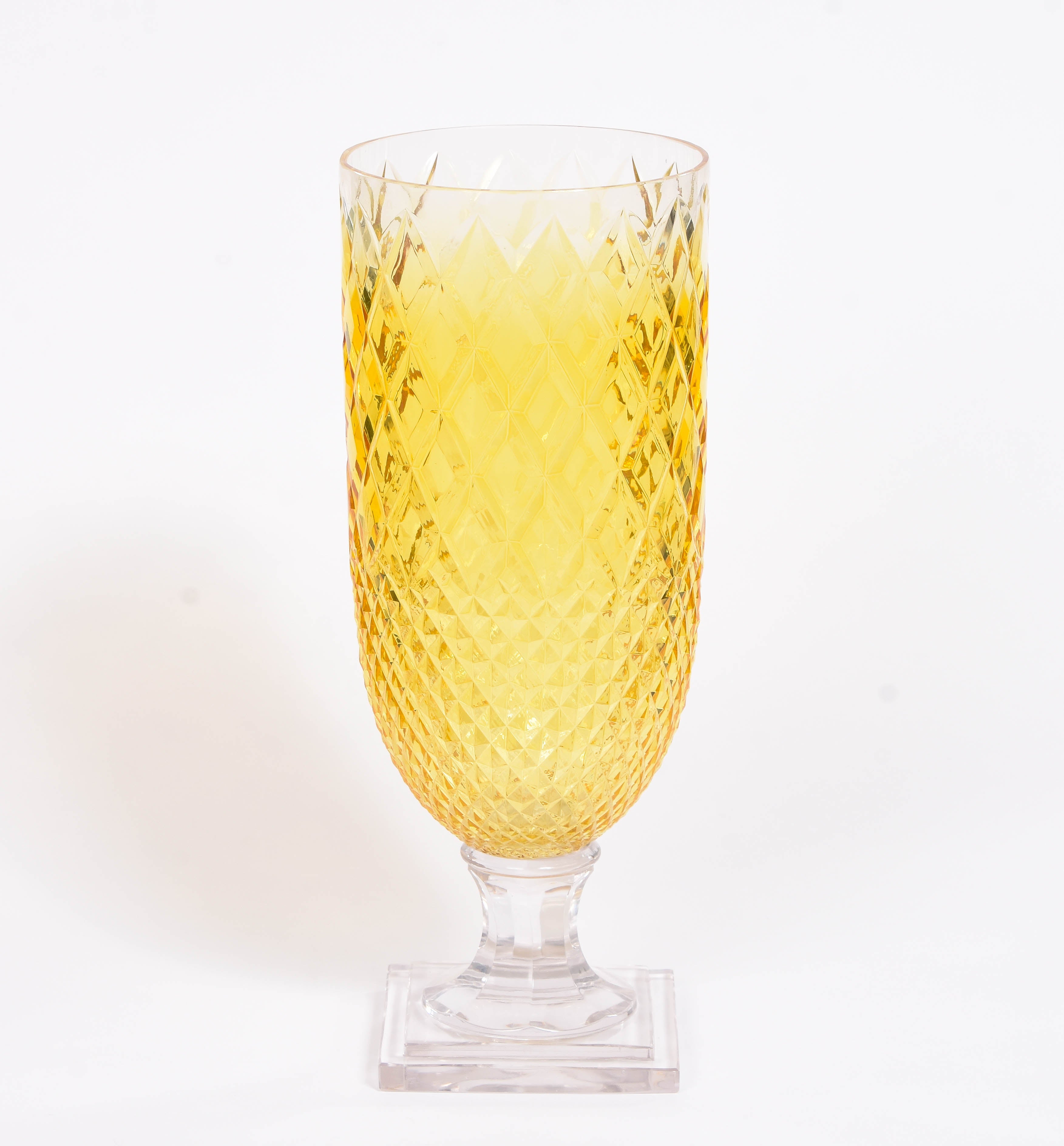 Set of 2 Amber Hurricane Lamps