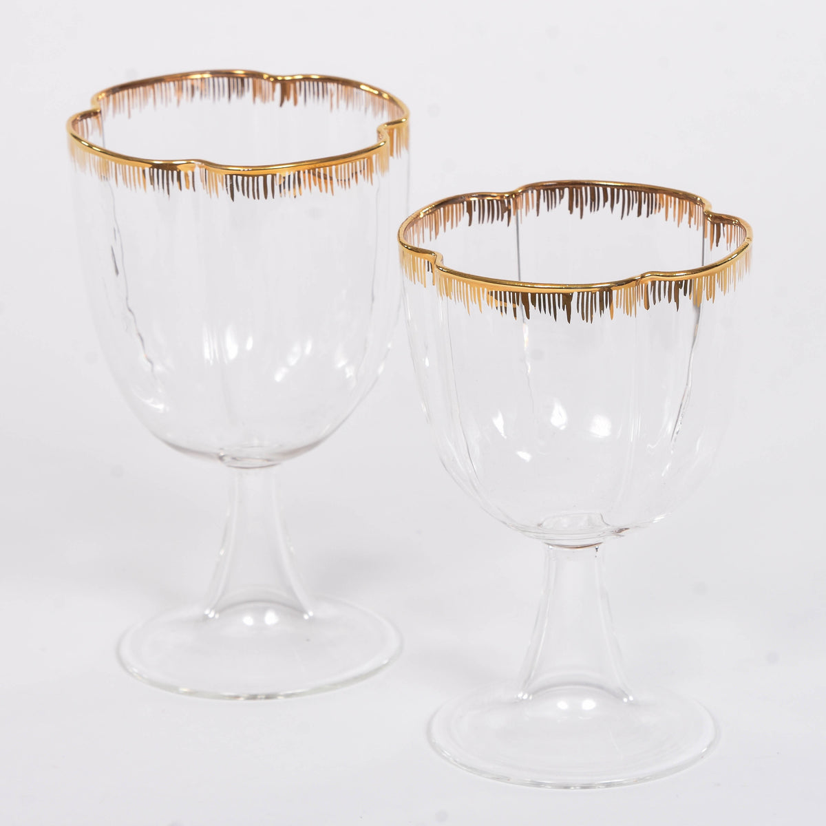 Pinto Gold Rim Stem Glass