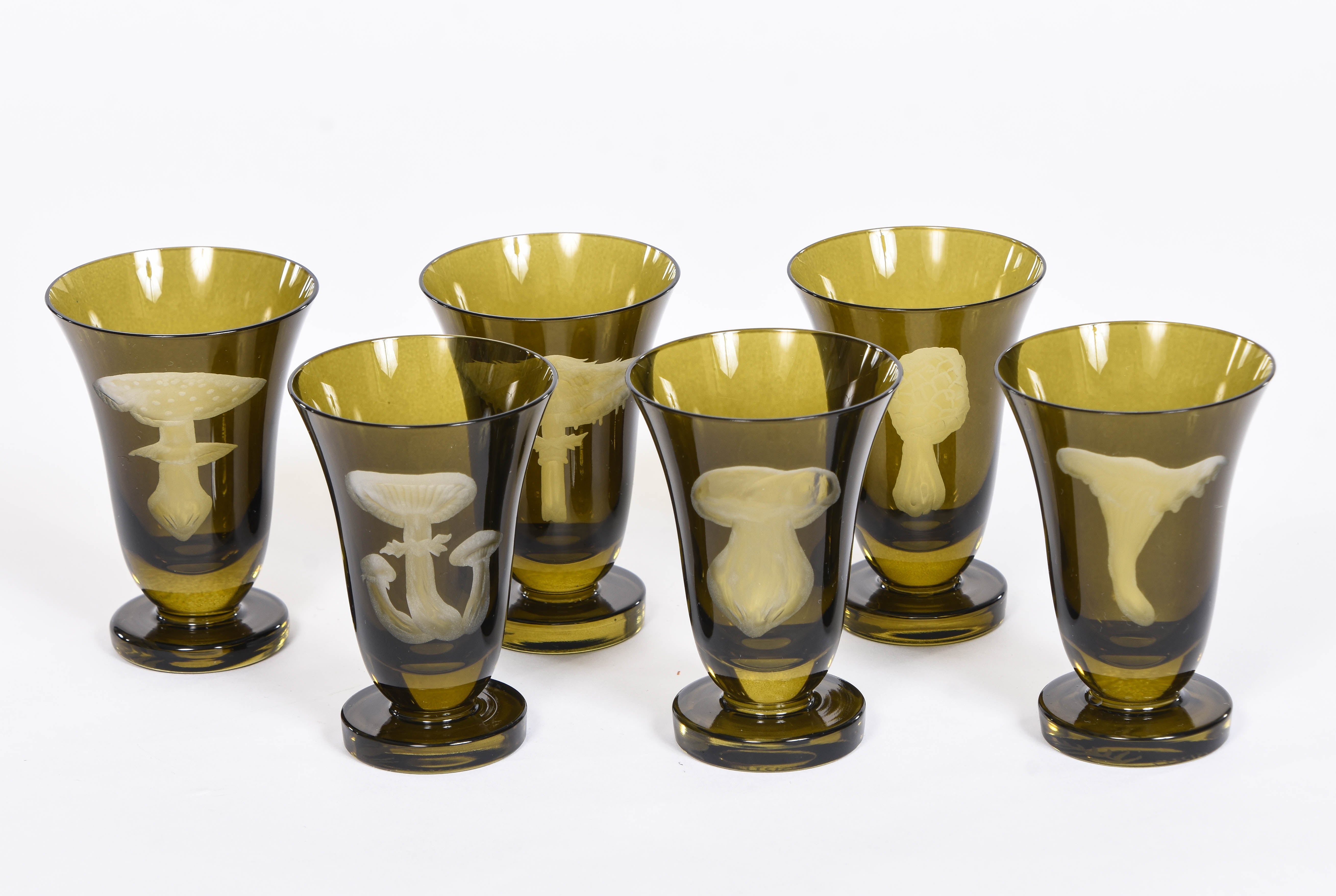 Mushroom Liqueur Glasses Set Of 6