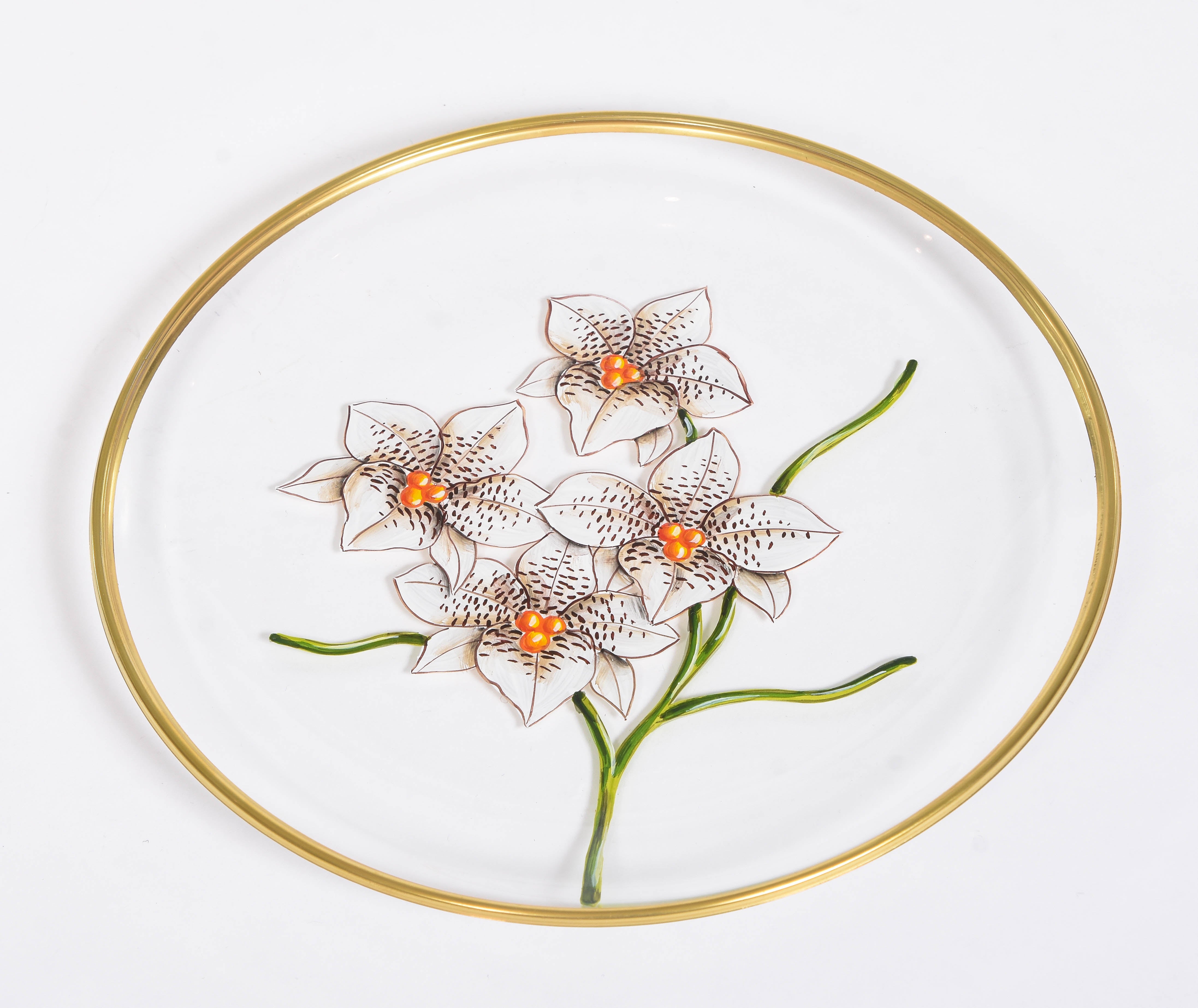 Orchid Glass Dessert Plates