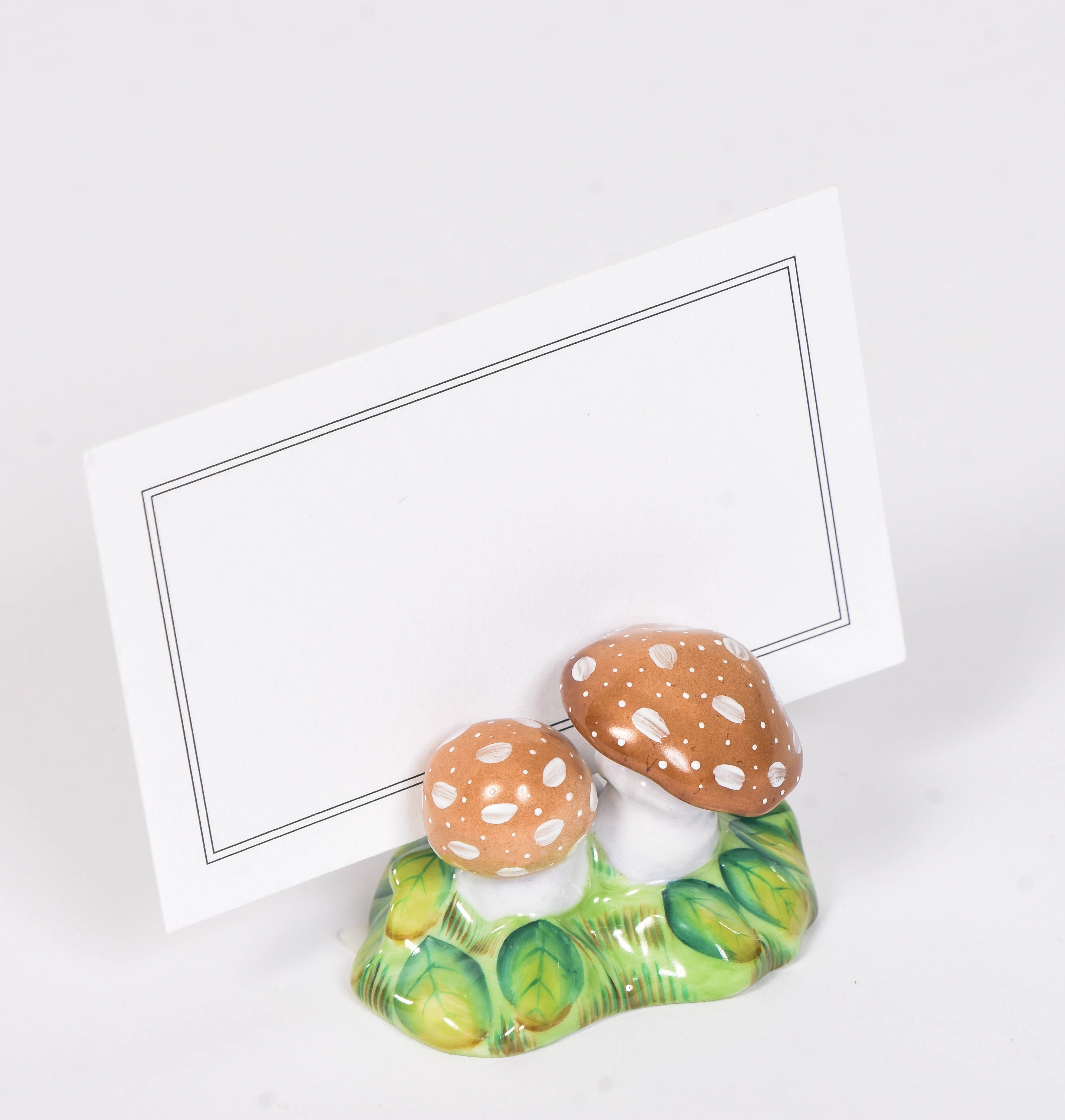 Herend Mushroom Placecard Holder