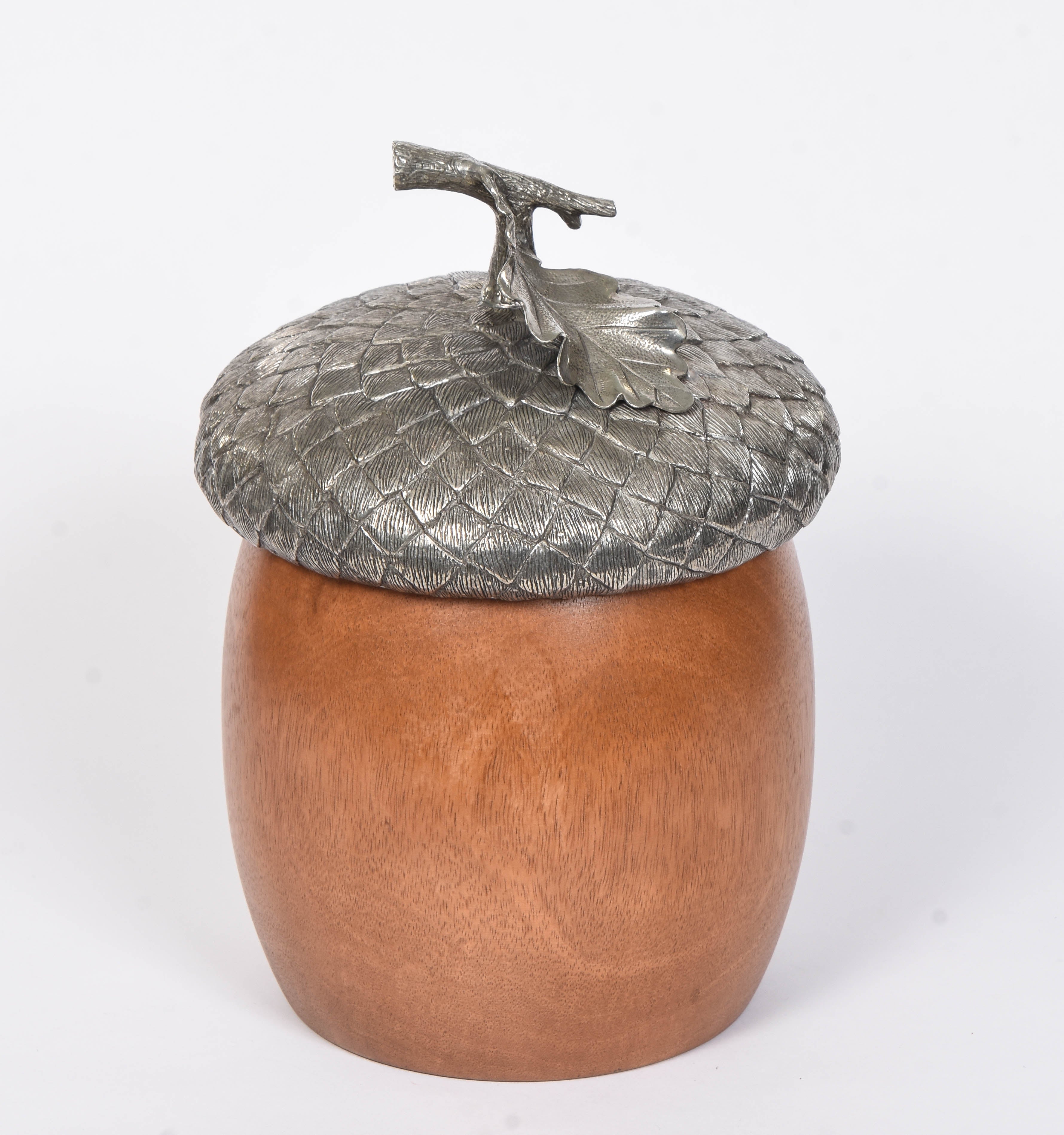 Wood Acorn Ice Bucket
