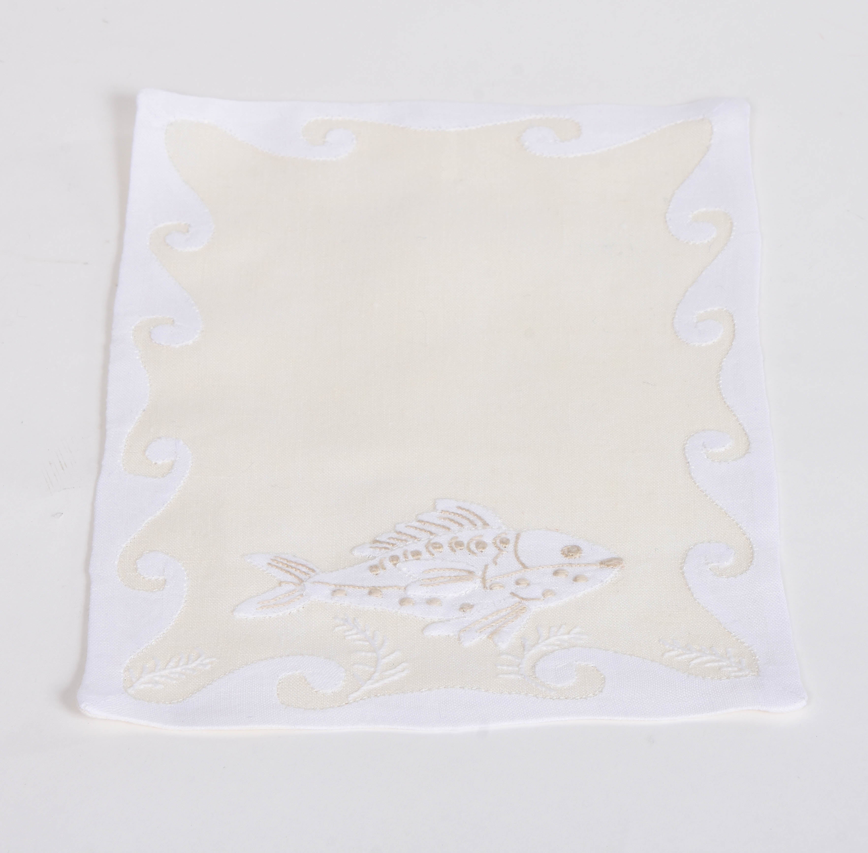 Set of 6 Fish Cocktail Napkins