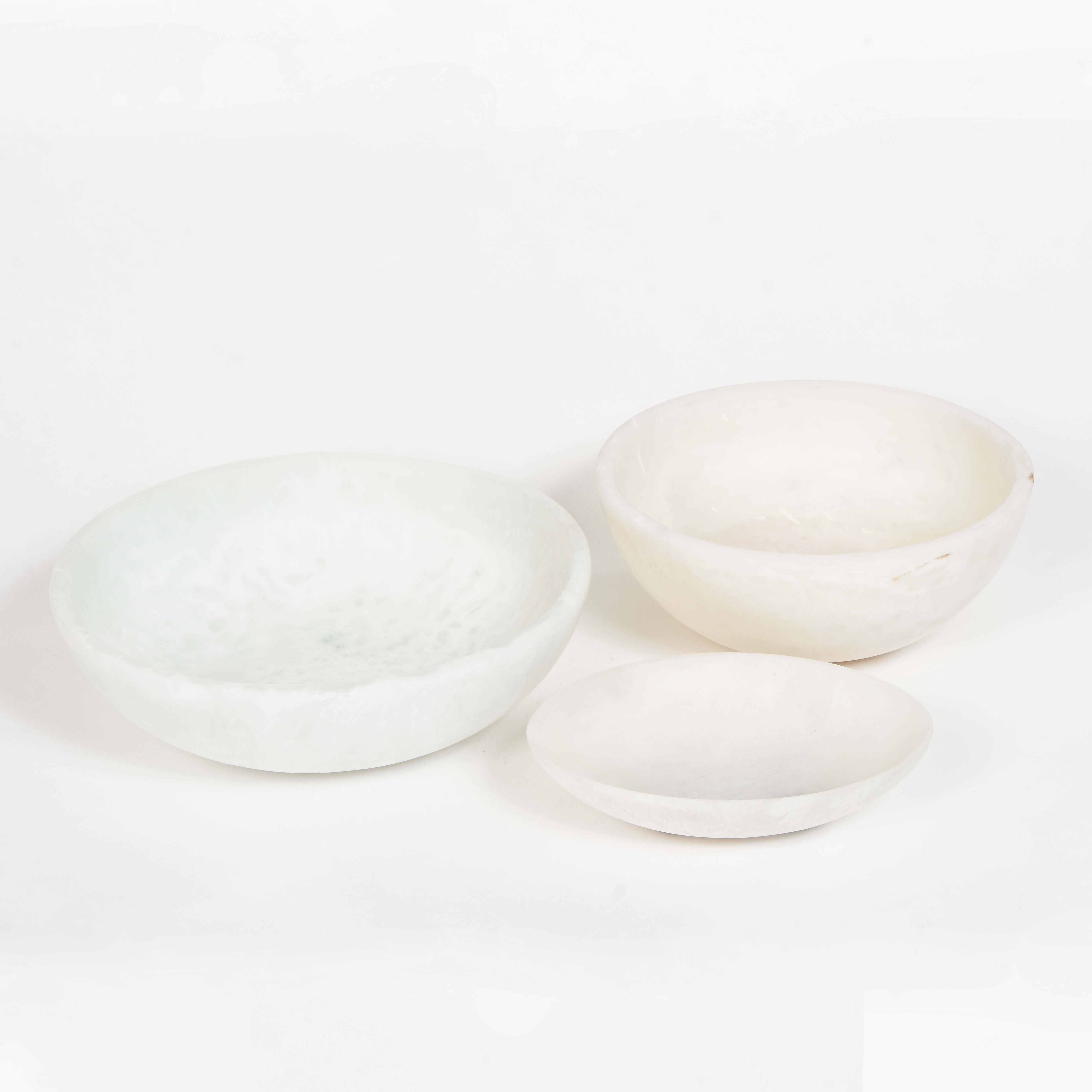 White Resin Serving Bowls