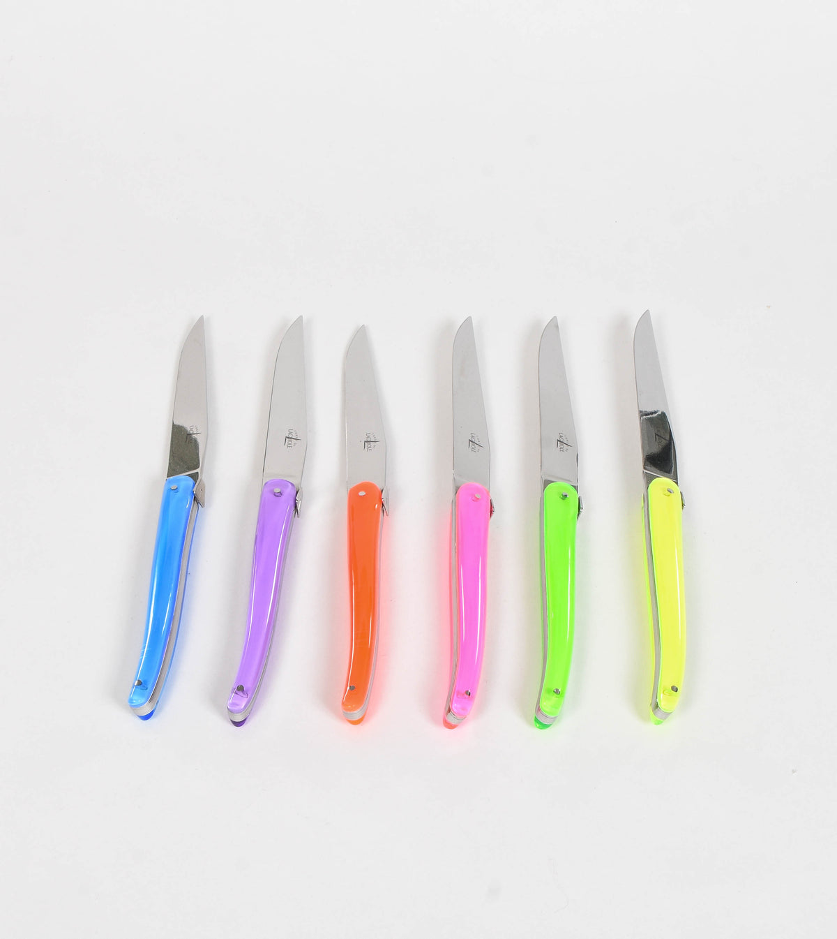 Set of 6 Flourescent Steak Knives