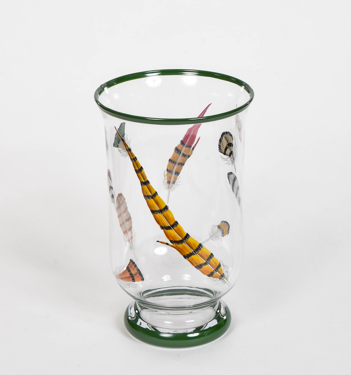 Feather Hurricane Lamp