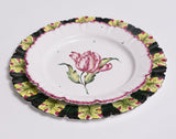 Set of Hand Painted Flower Plates