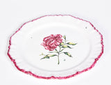 Set of Hand Painted Flower Plates