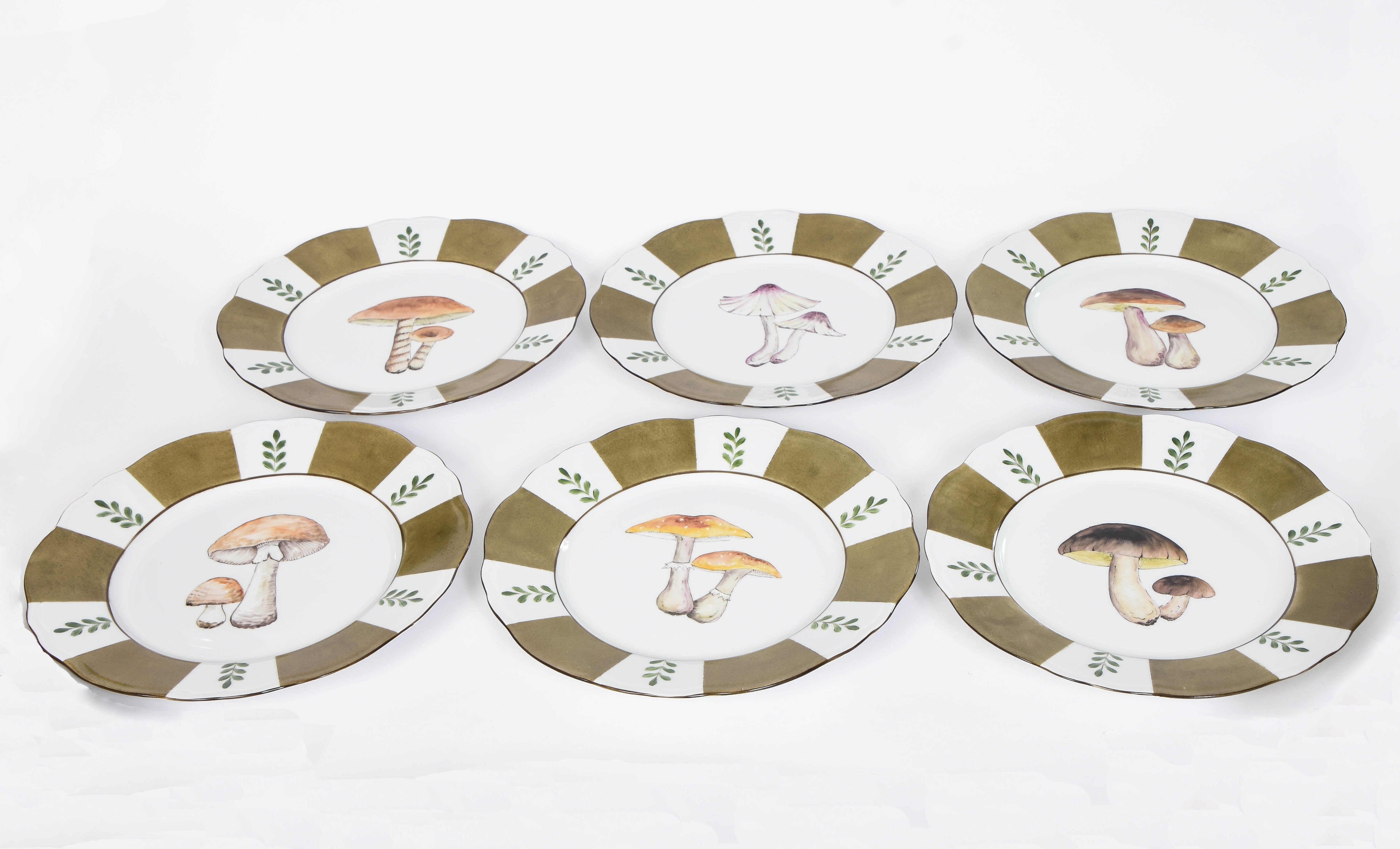 Hand Painted Mushroom Set