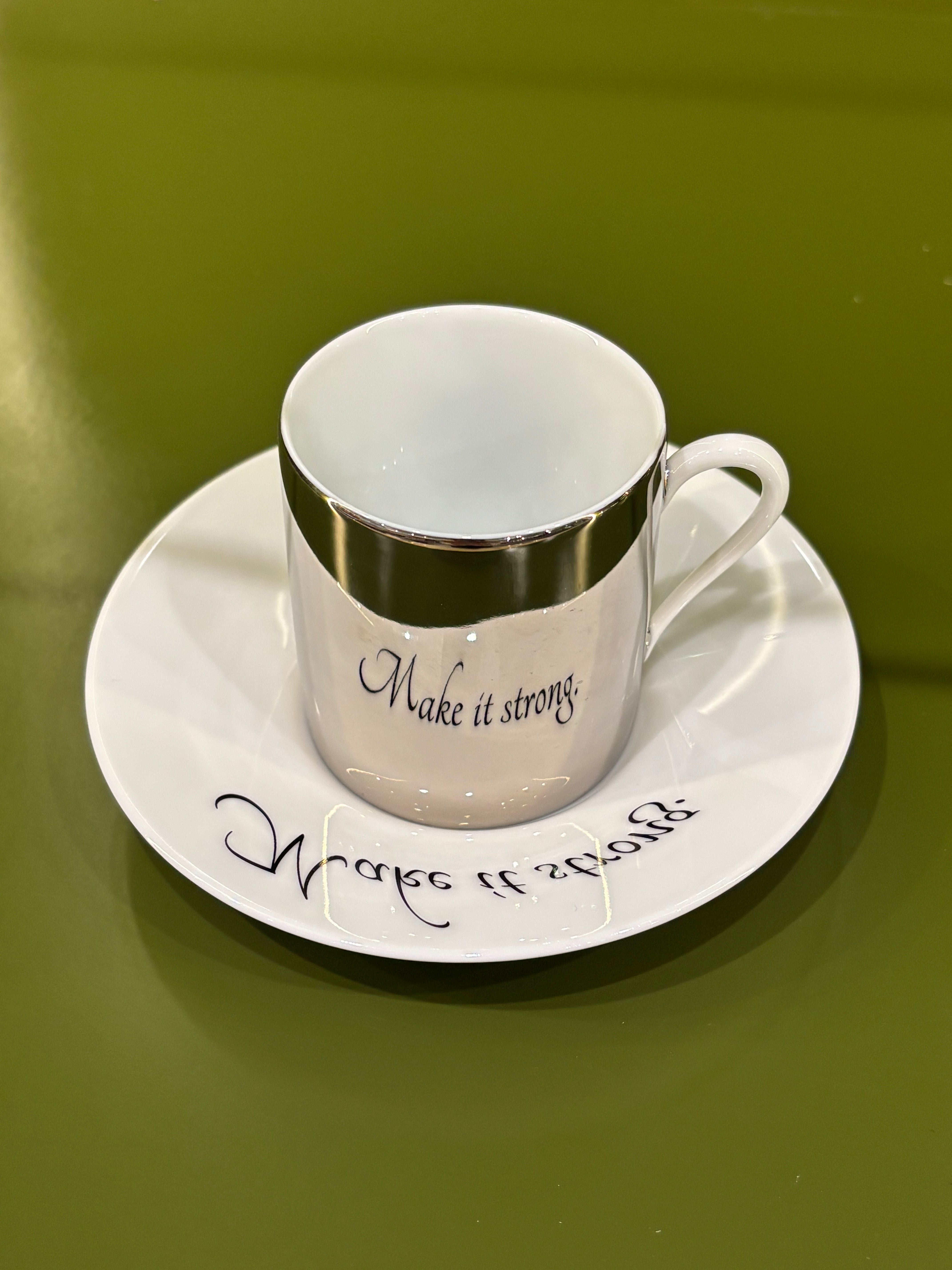 Mirrored Quotes Espresso Cups