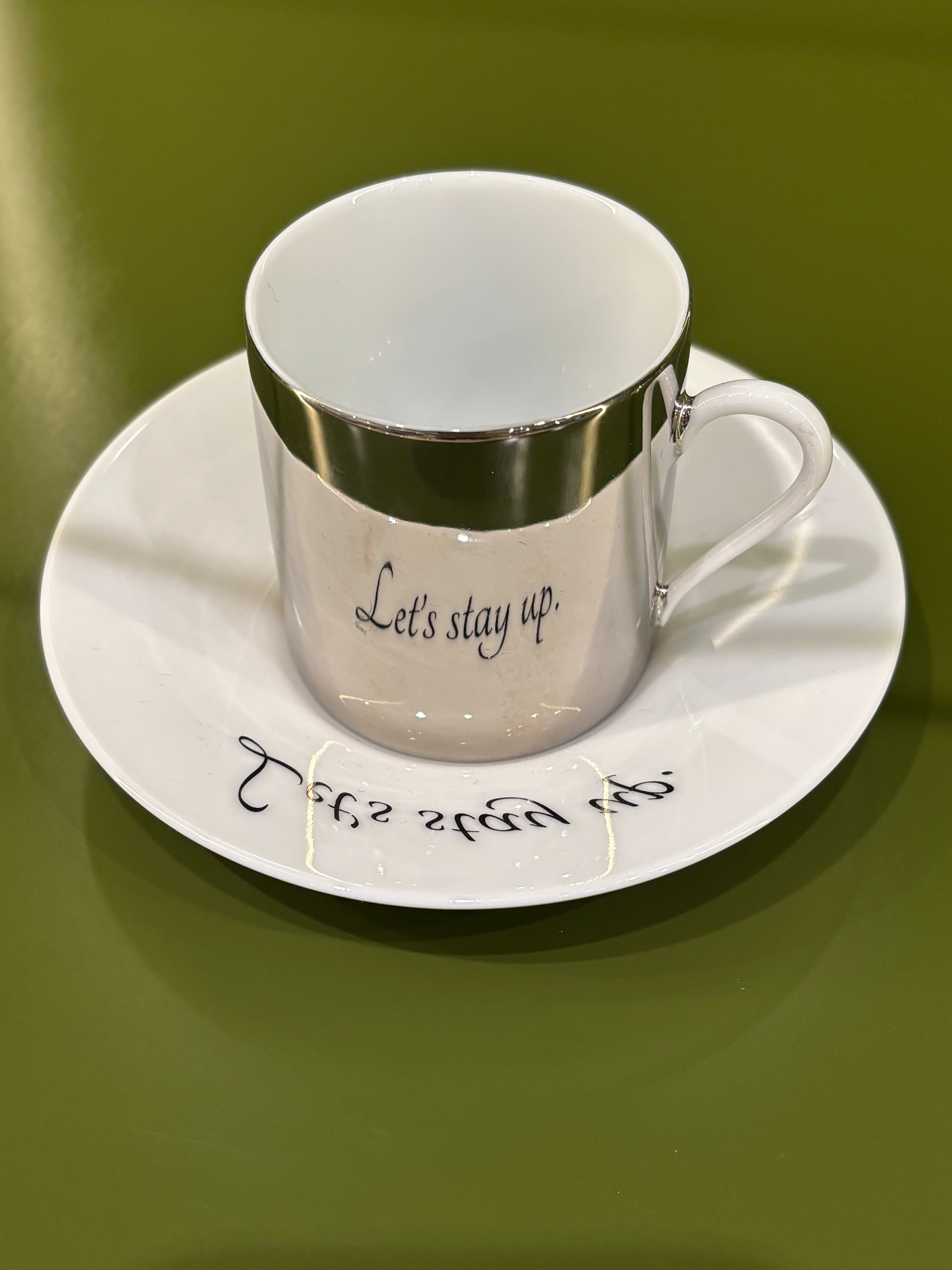 Mirrored Quotes Espresso Cups
