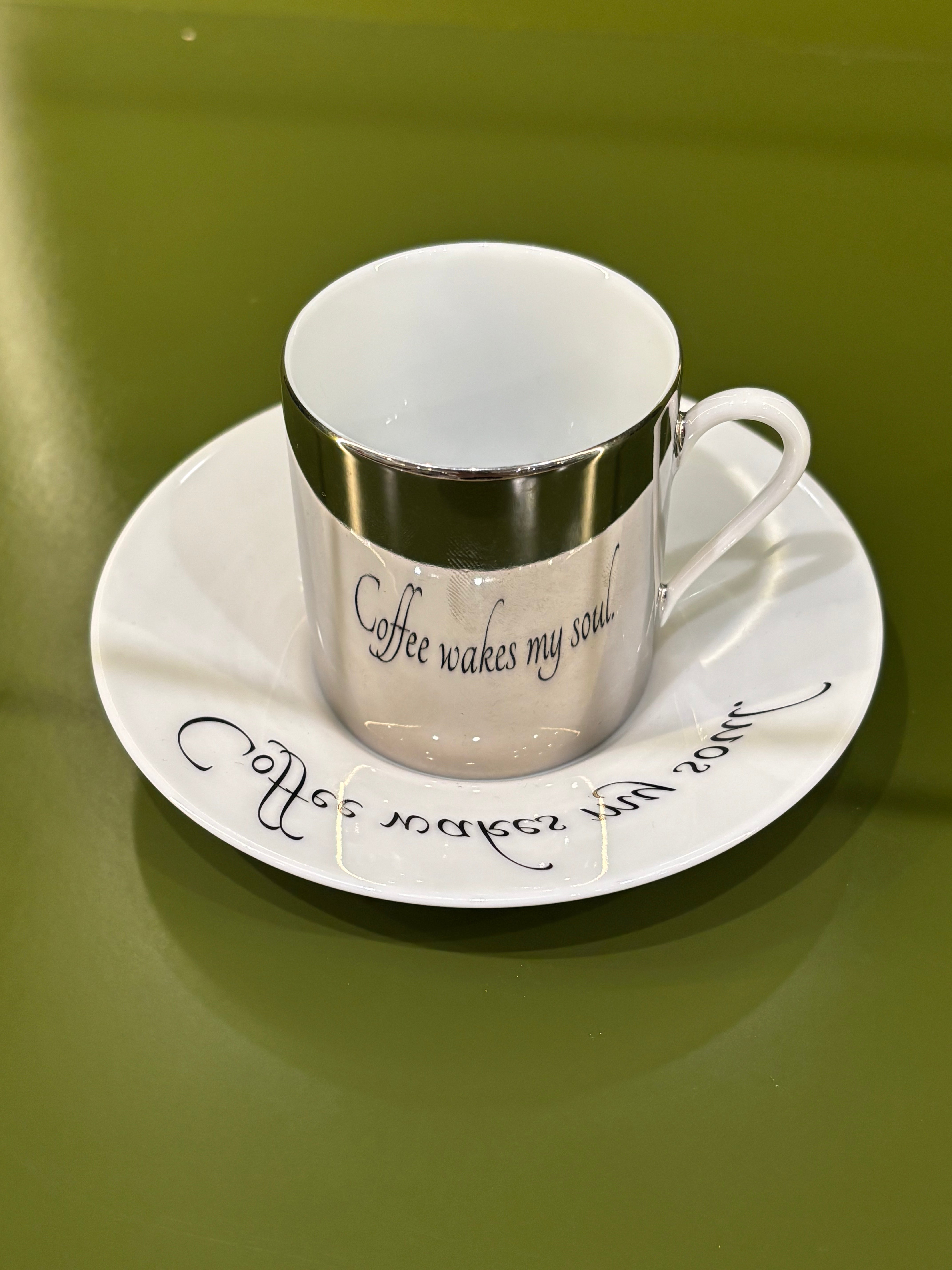 Mirrored Quotes Espresso Cups