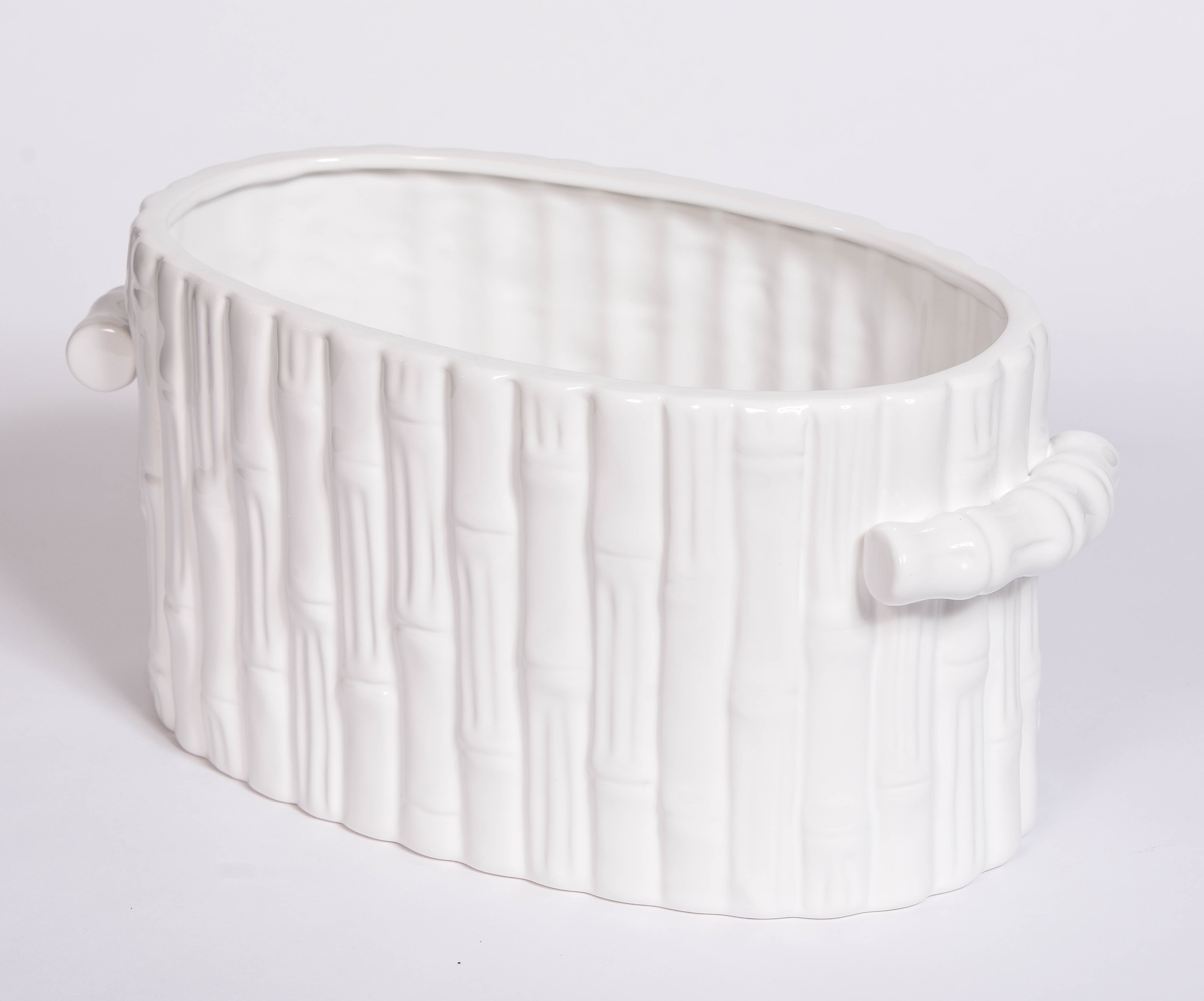 Oval Bamboo Cachepot