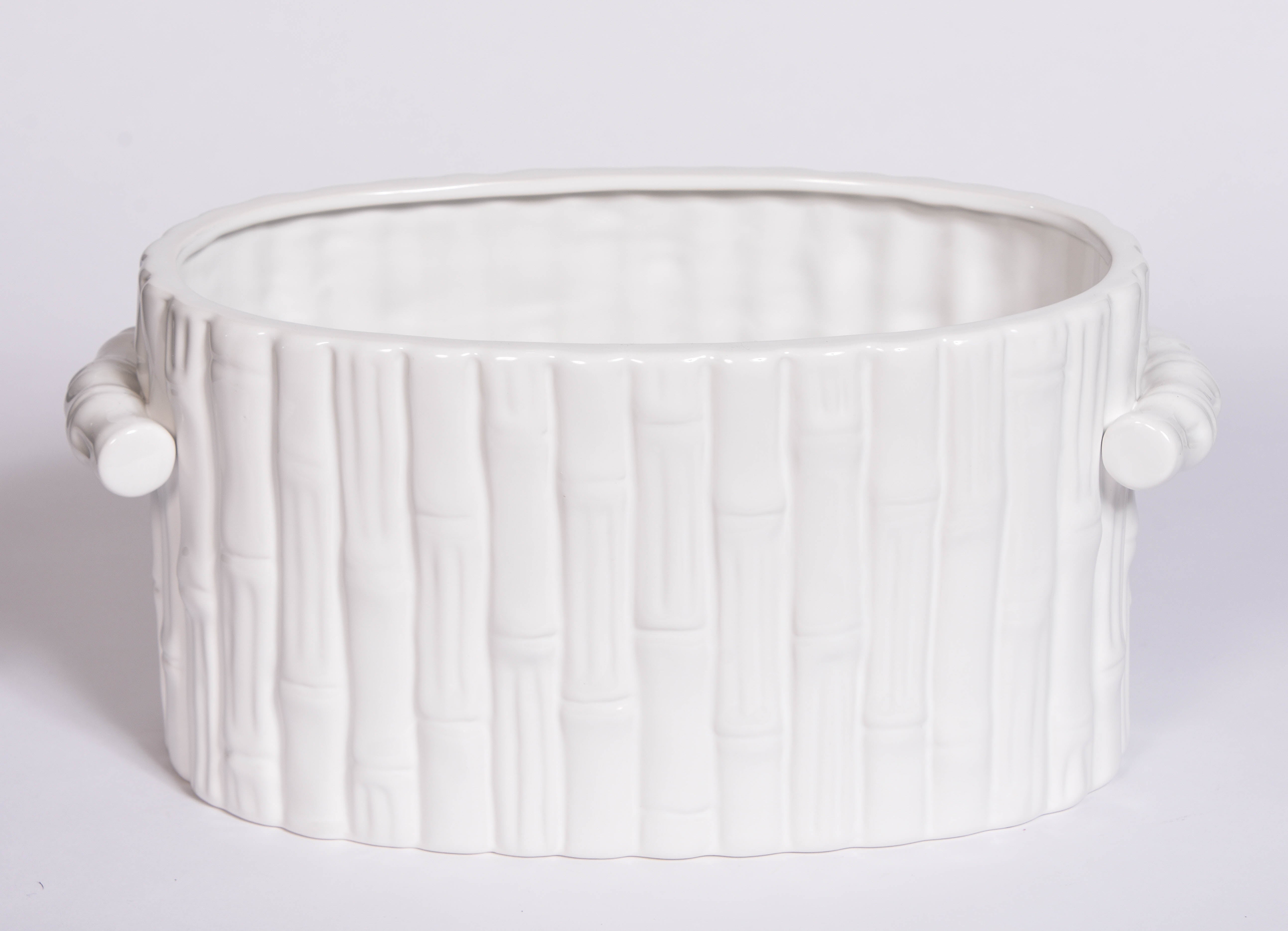 Oval Bamboo Cachepot