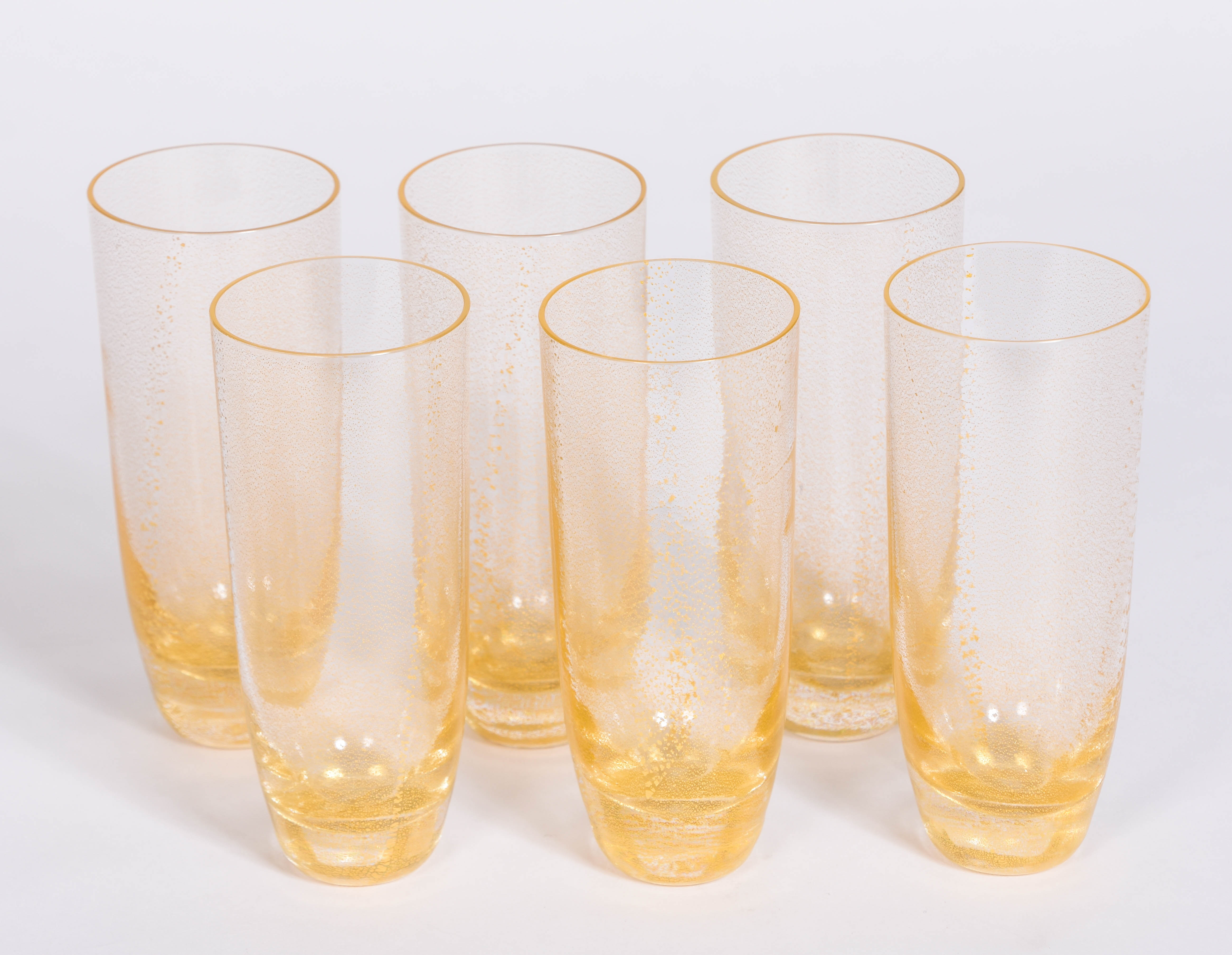 Gold Flutes - Set of 6