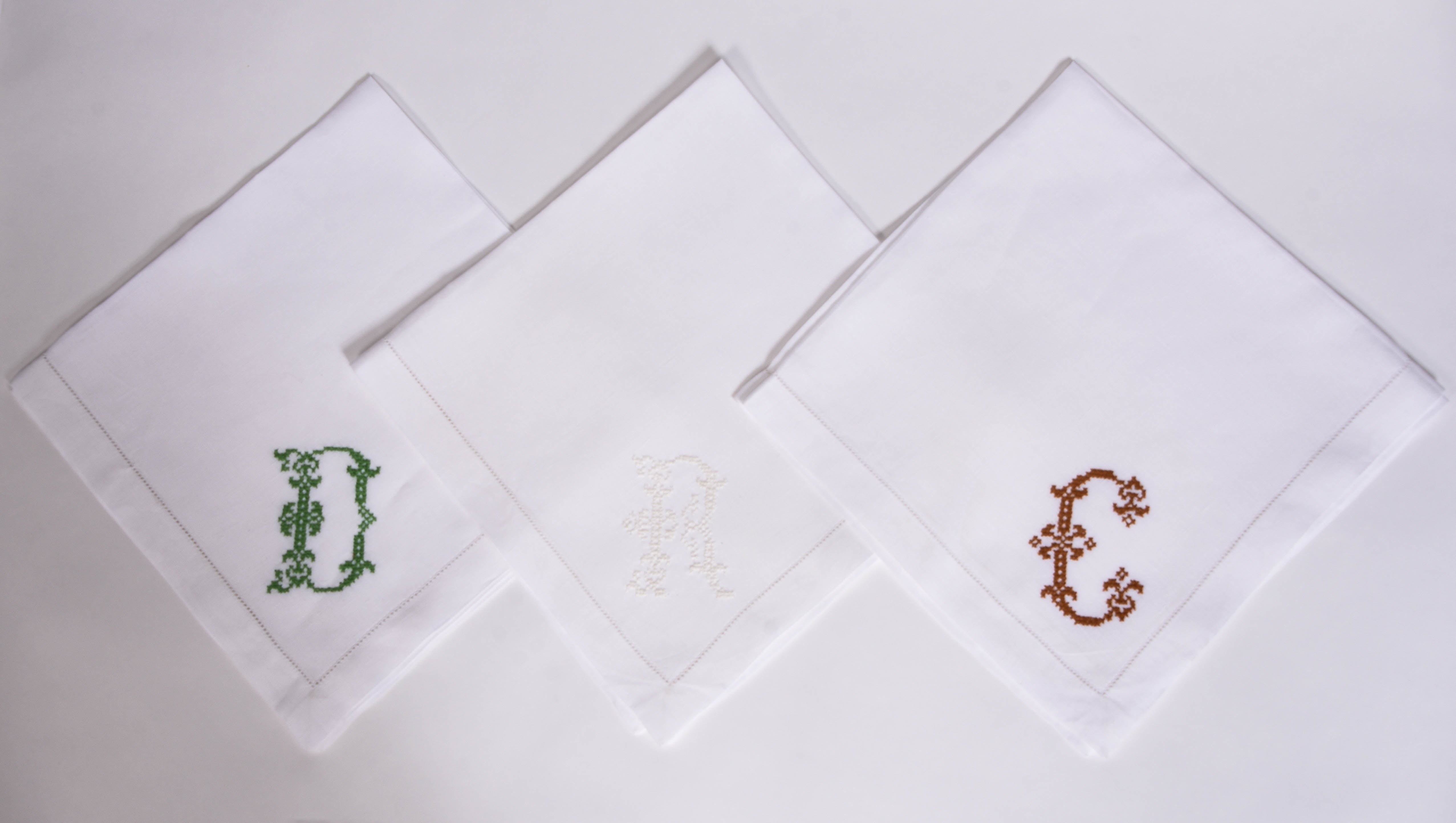 Set of 6 Monogram Napkins