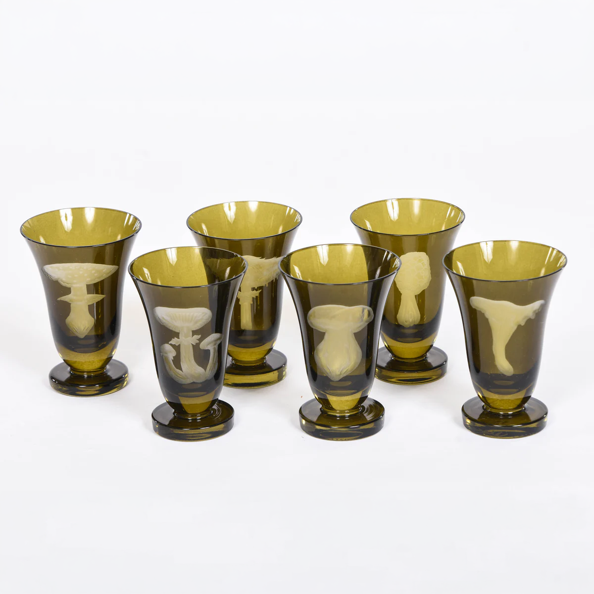 Mushroom Liqueur Glasses Set Of 6