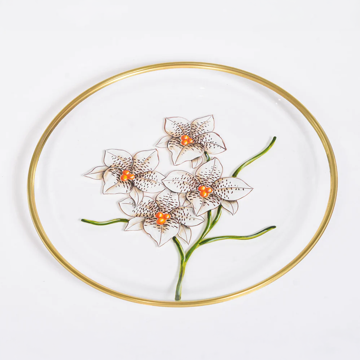 Orchid Glass Dessert Plates