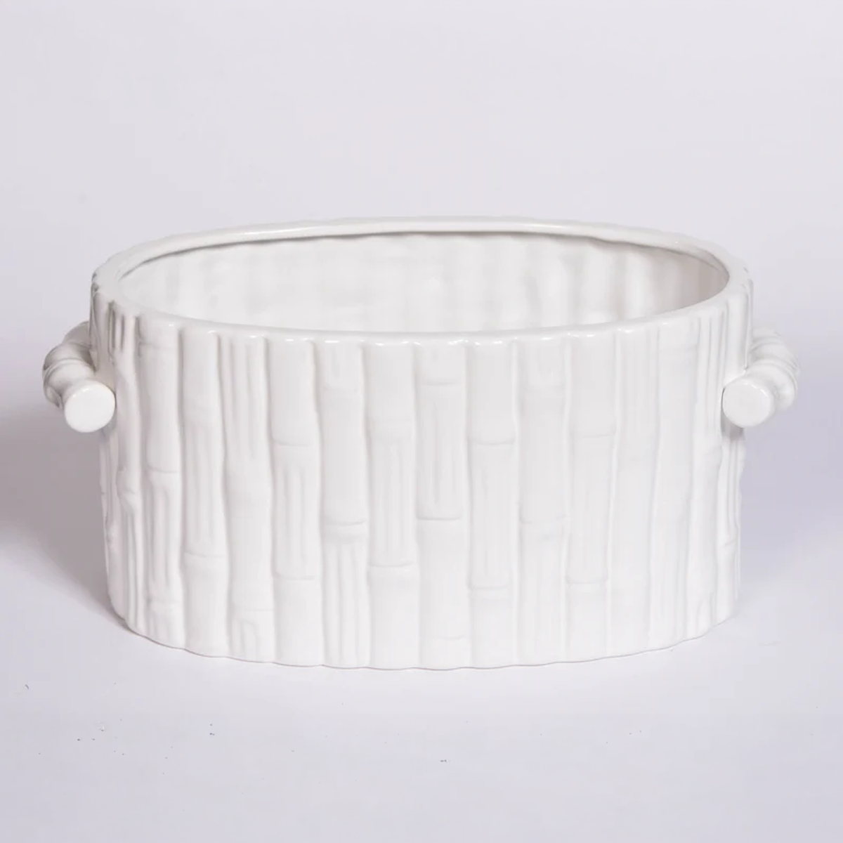 Oval Bamboo Cachepot