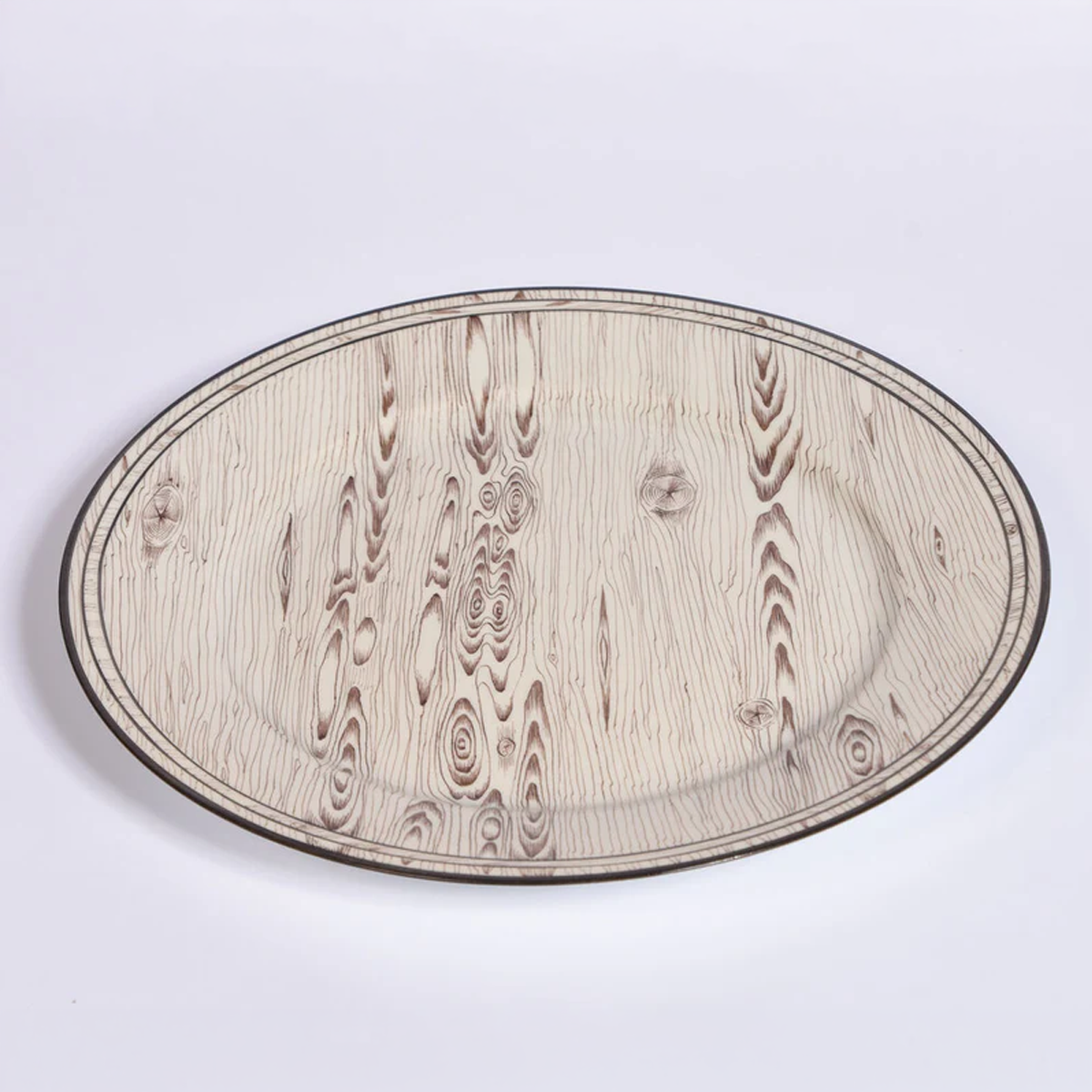 Set of 4 Faux Bois Pinto Plates