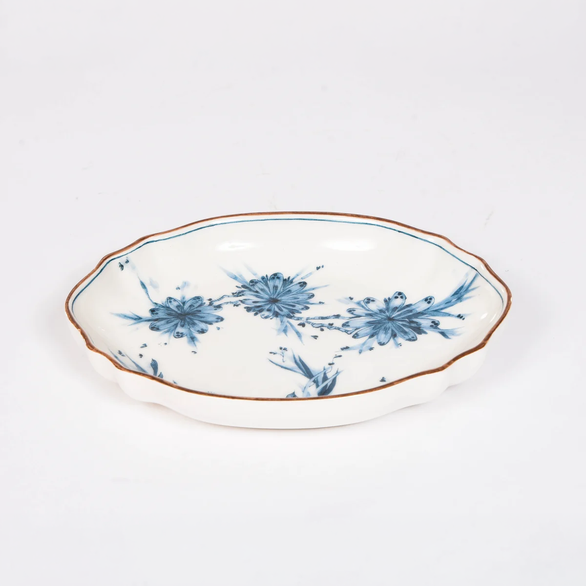 Small Rocaille Blue Dish