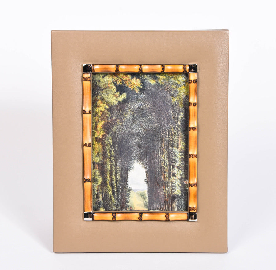 Bamboo and Leather Frames