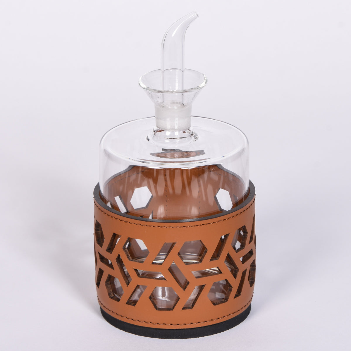 Leather Oil Holder - Cognac