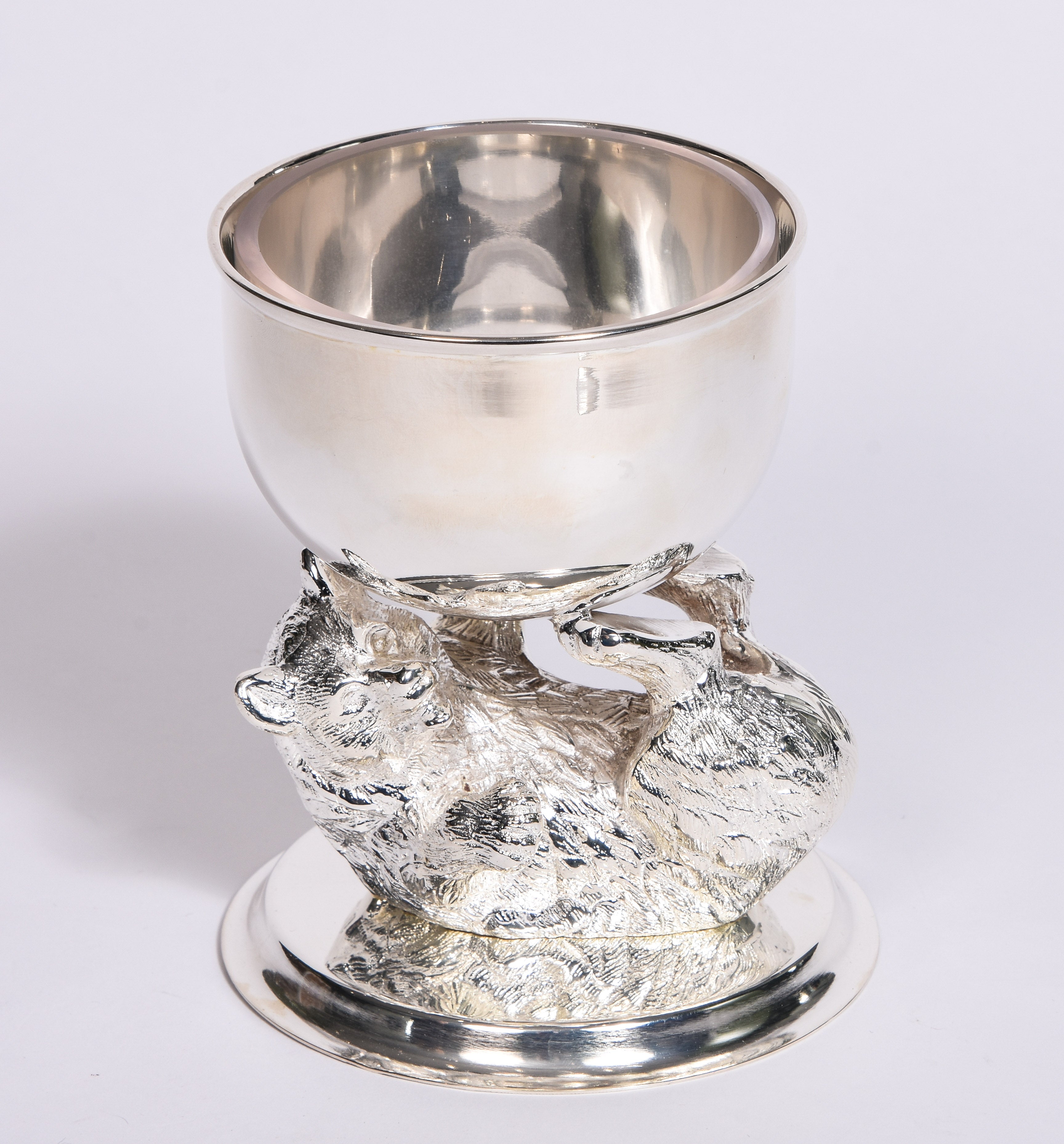 Silver Bear Caviar Bowl