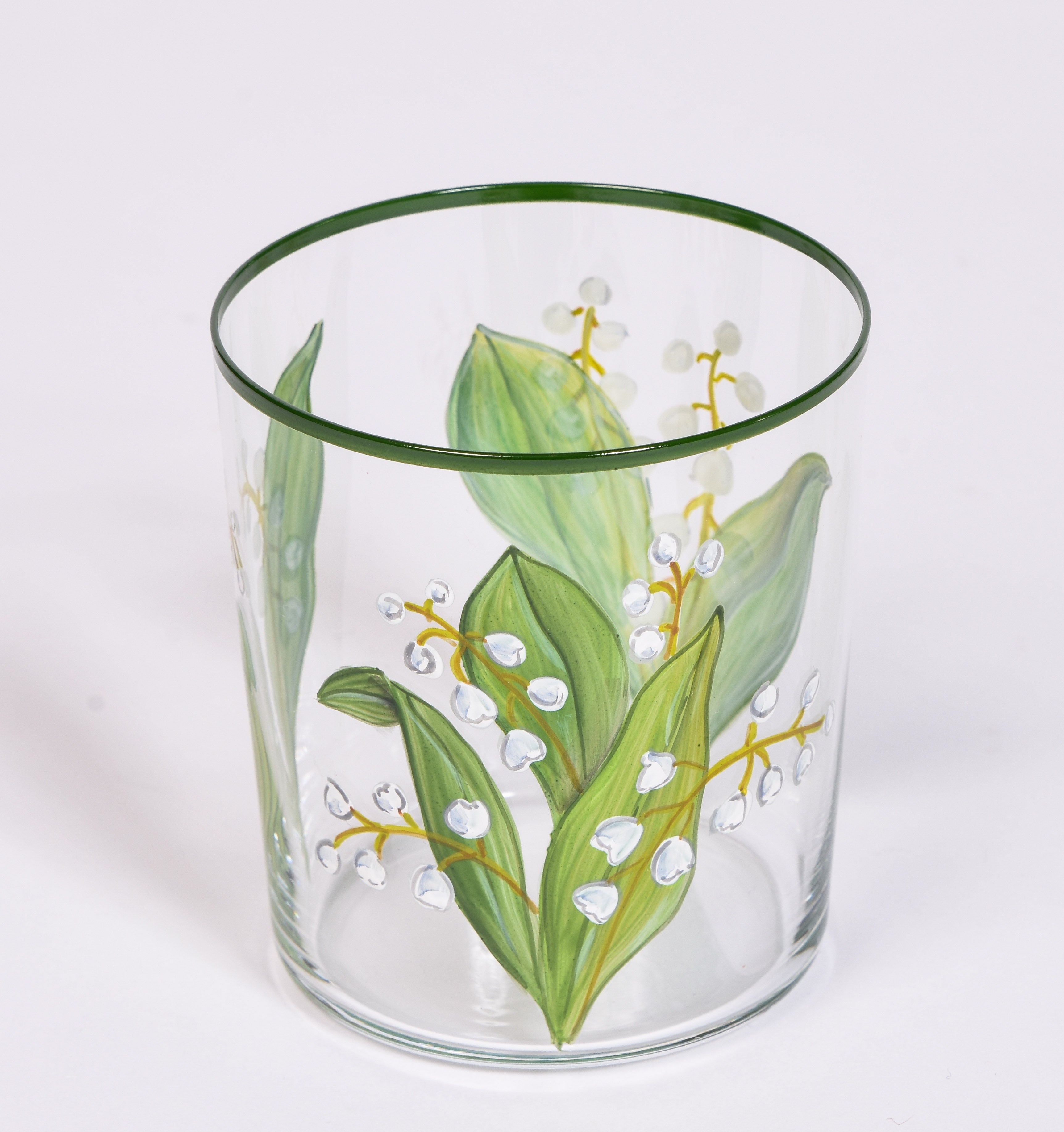 Hand Painted Lily of the Valley Tumblers