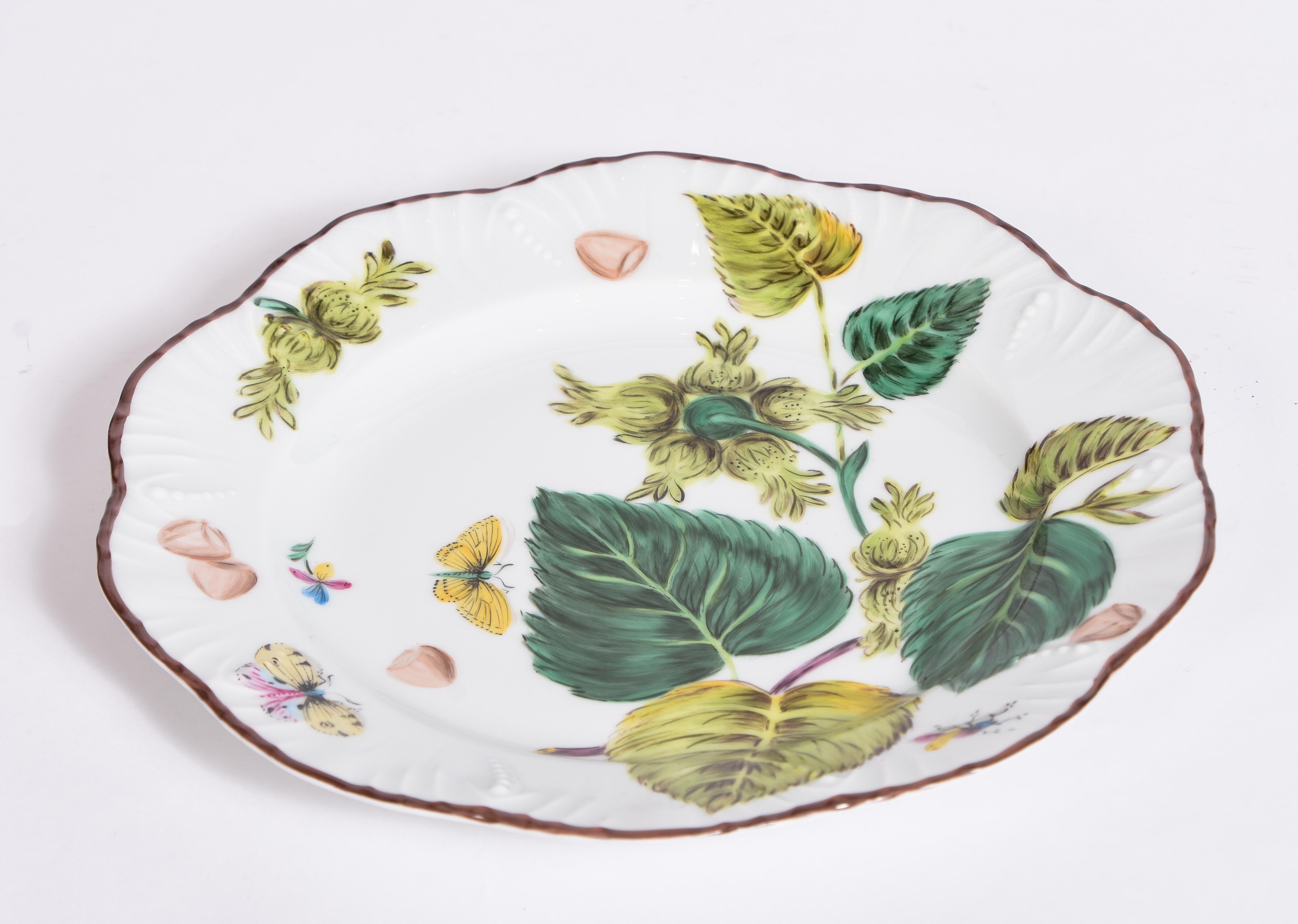 Set of 12 PINTO Feuillages Pudding Plates