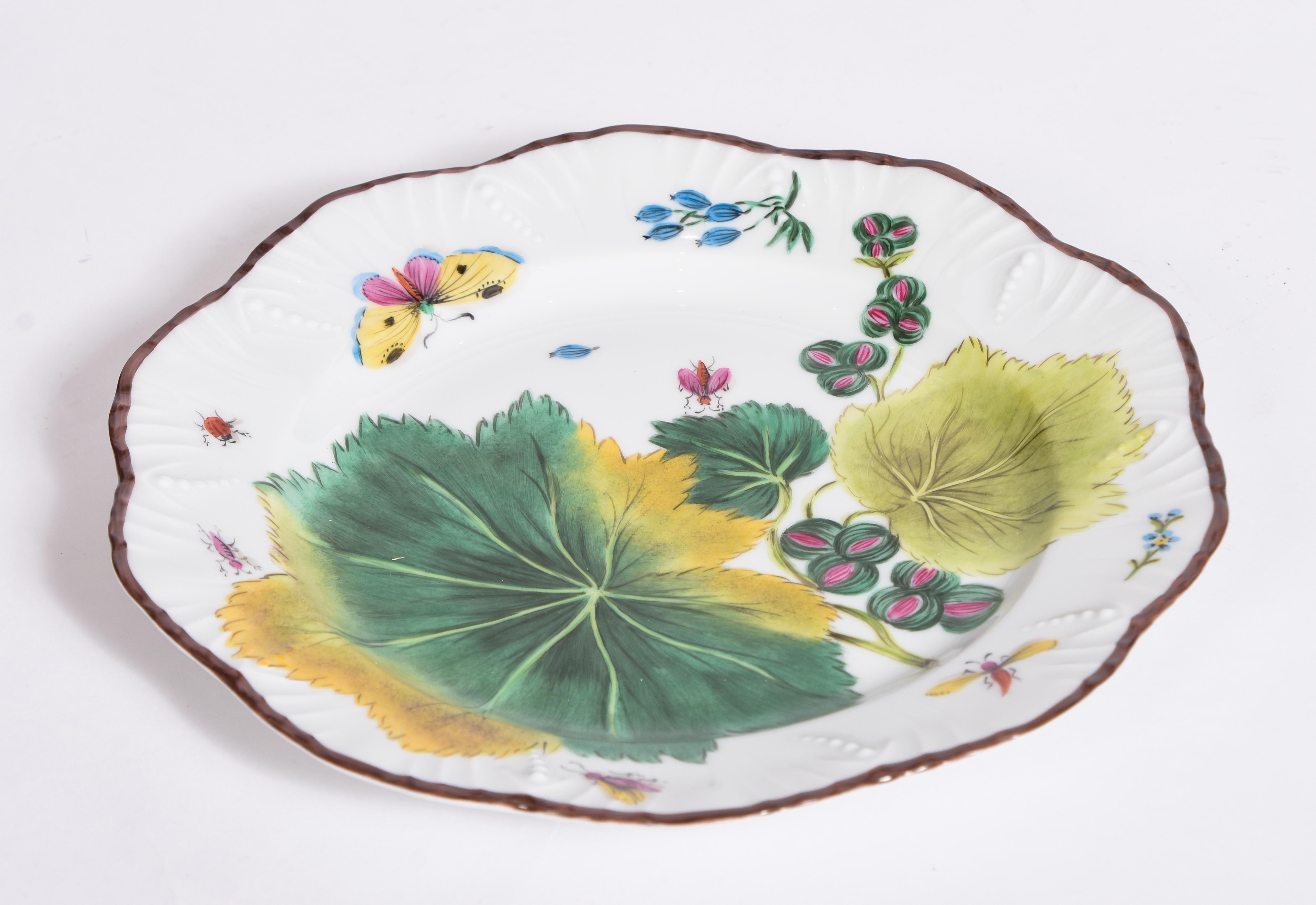 Set of 12 PINTO Feuillages Pudding Plates