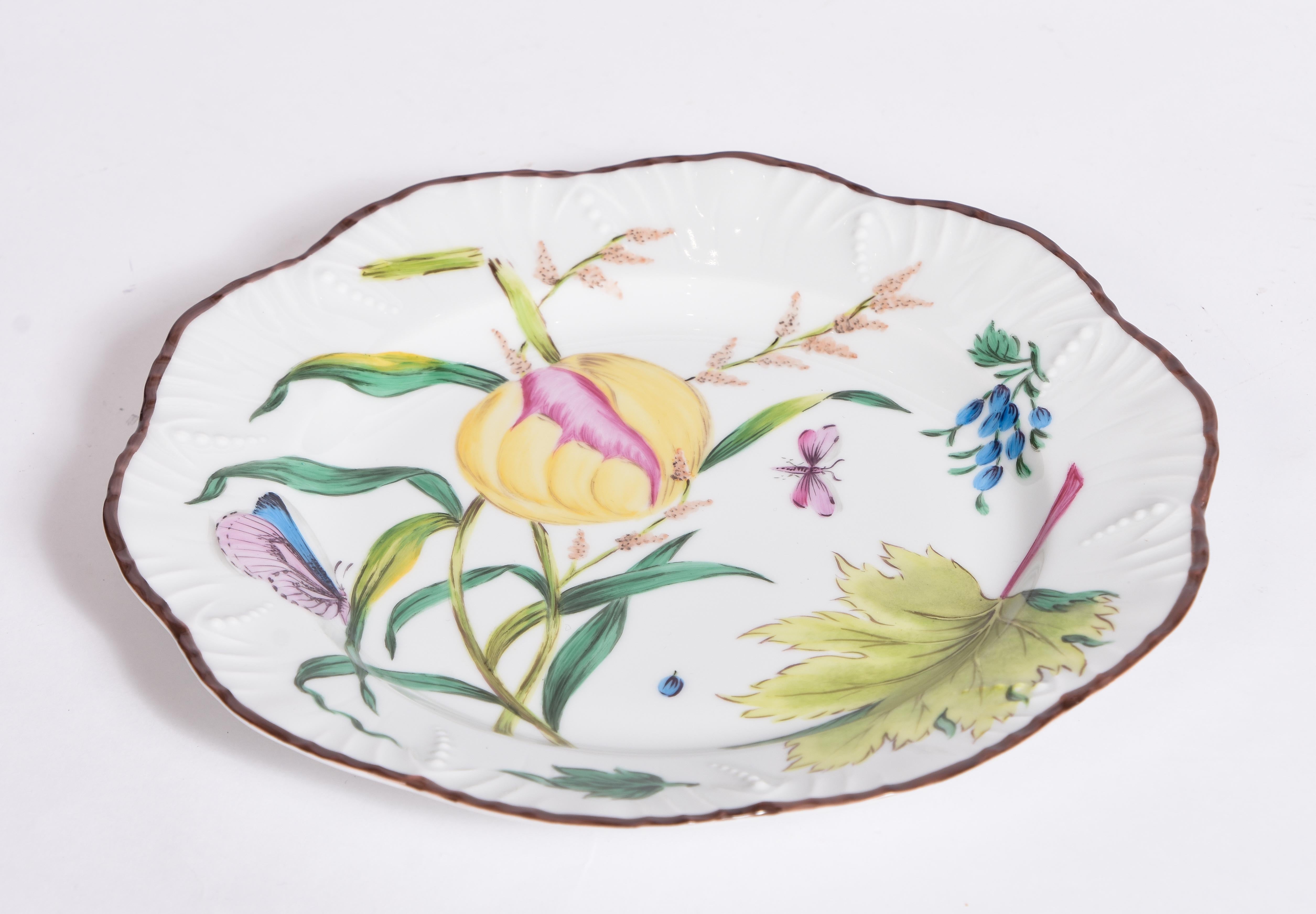 Set of 12 PINTO Feuillages Pudding Plates