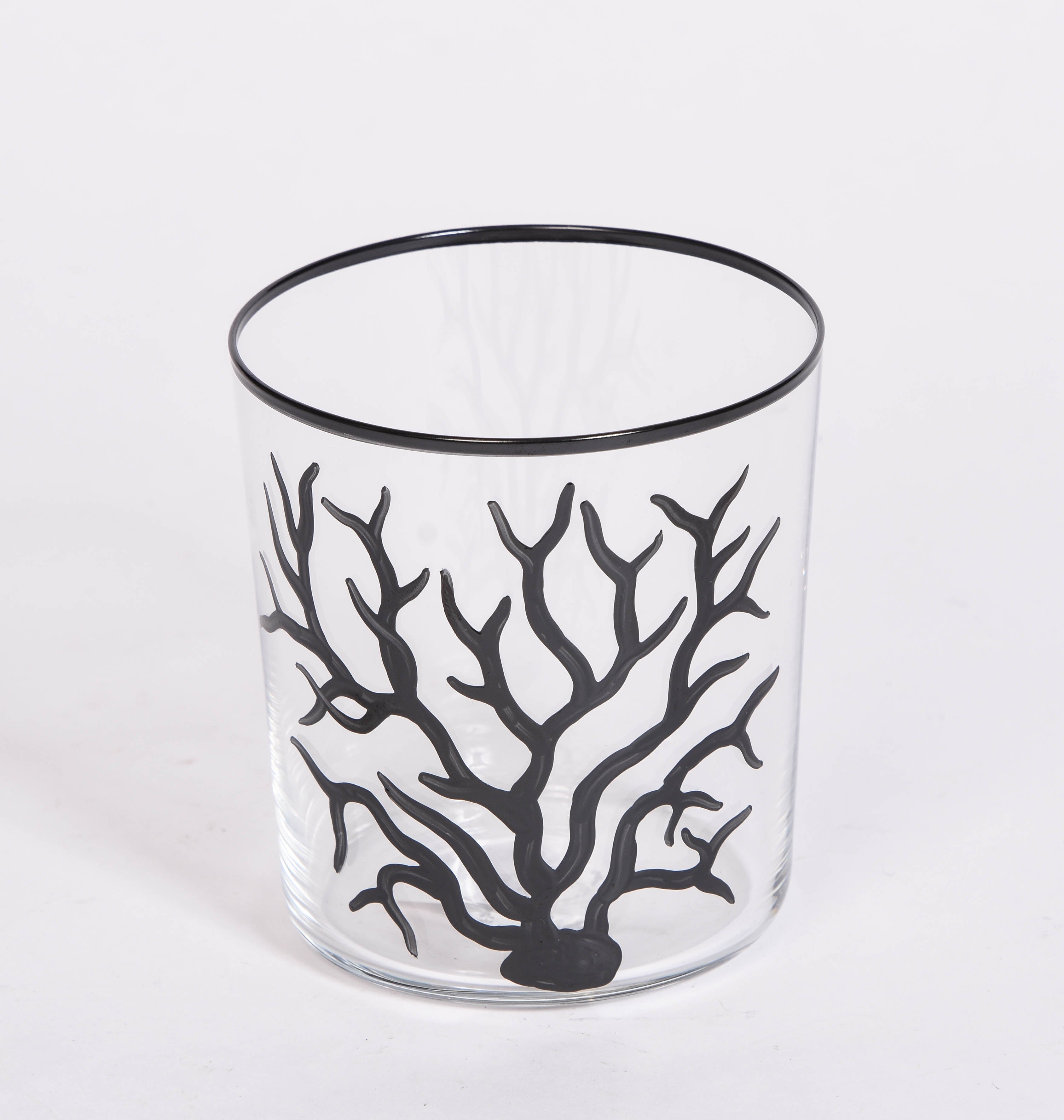 Hand painted Coral Tumblers - Set of 4